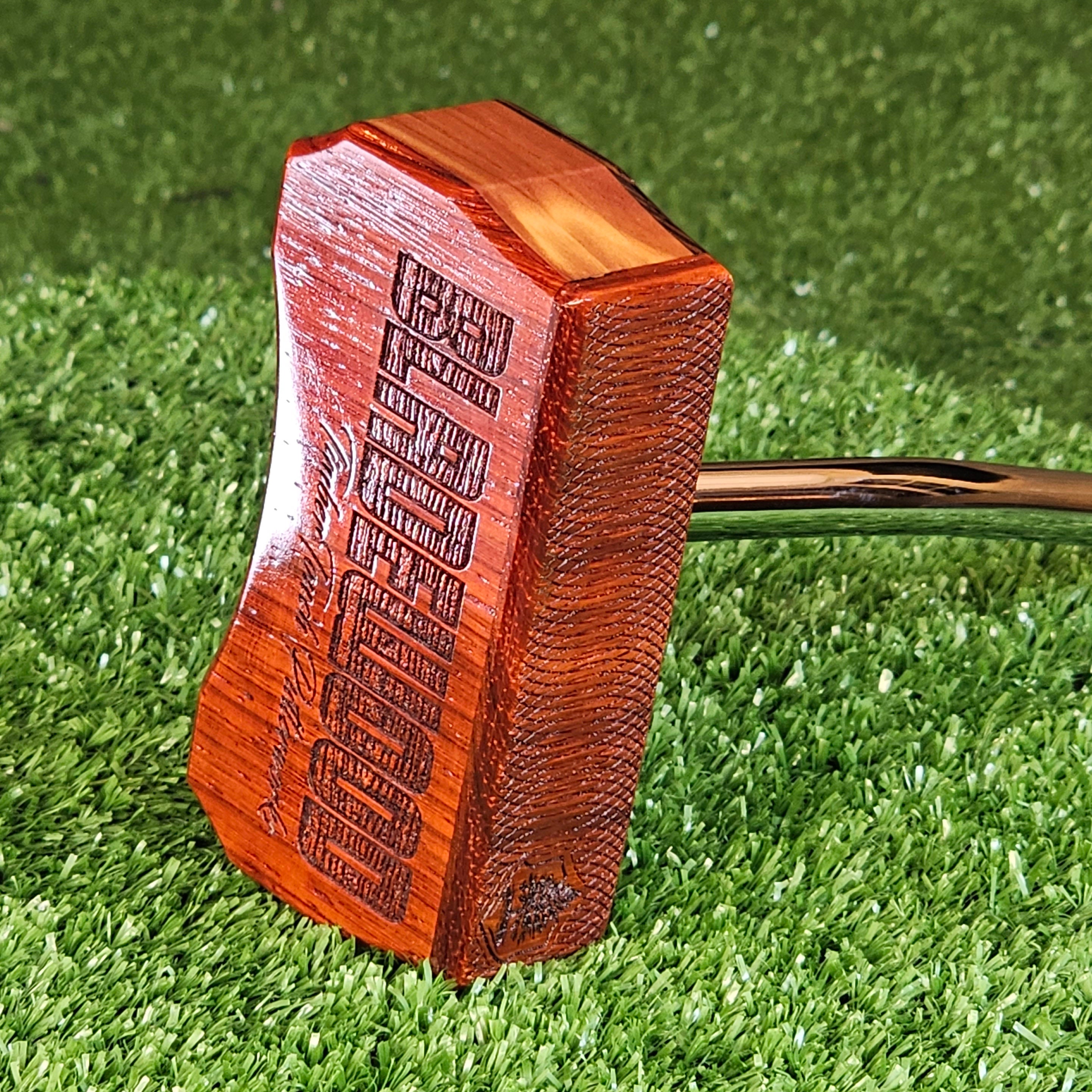 Wenge and Red Cedar exotic wood center shaft putter lefty or righty