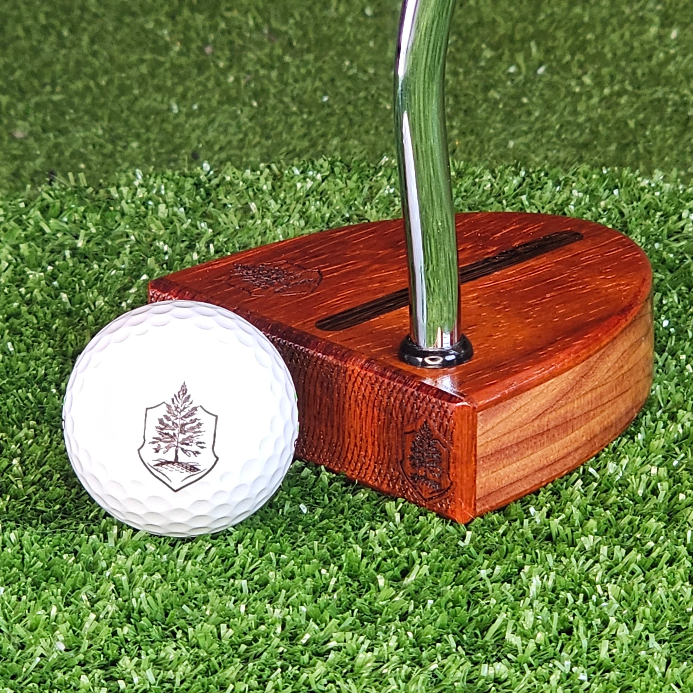 Padauk exotic wood putter with Red Cedar body Woodford golf putter