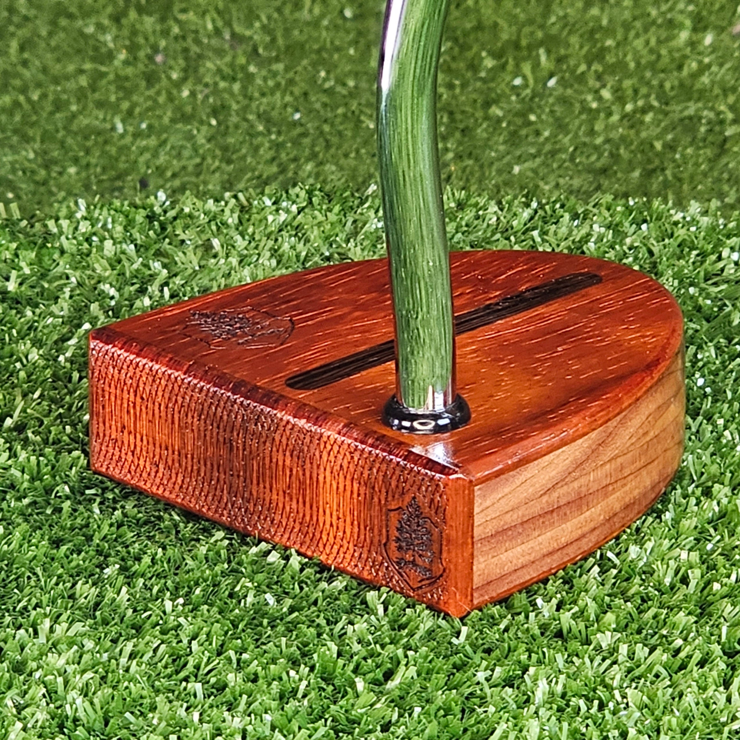 Padauk exotic wood putter with Red Cedar body Woodford golf putter