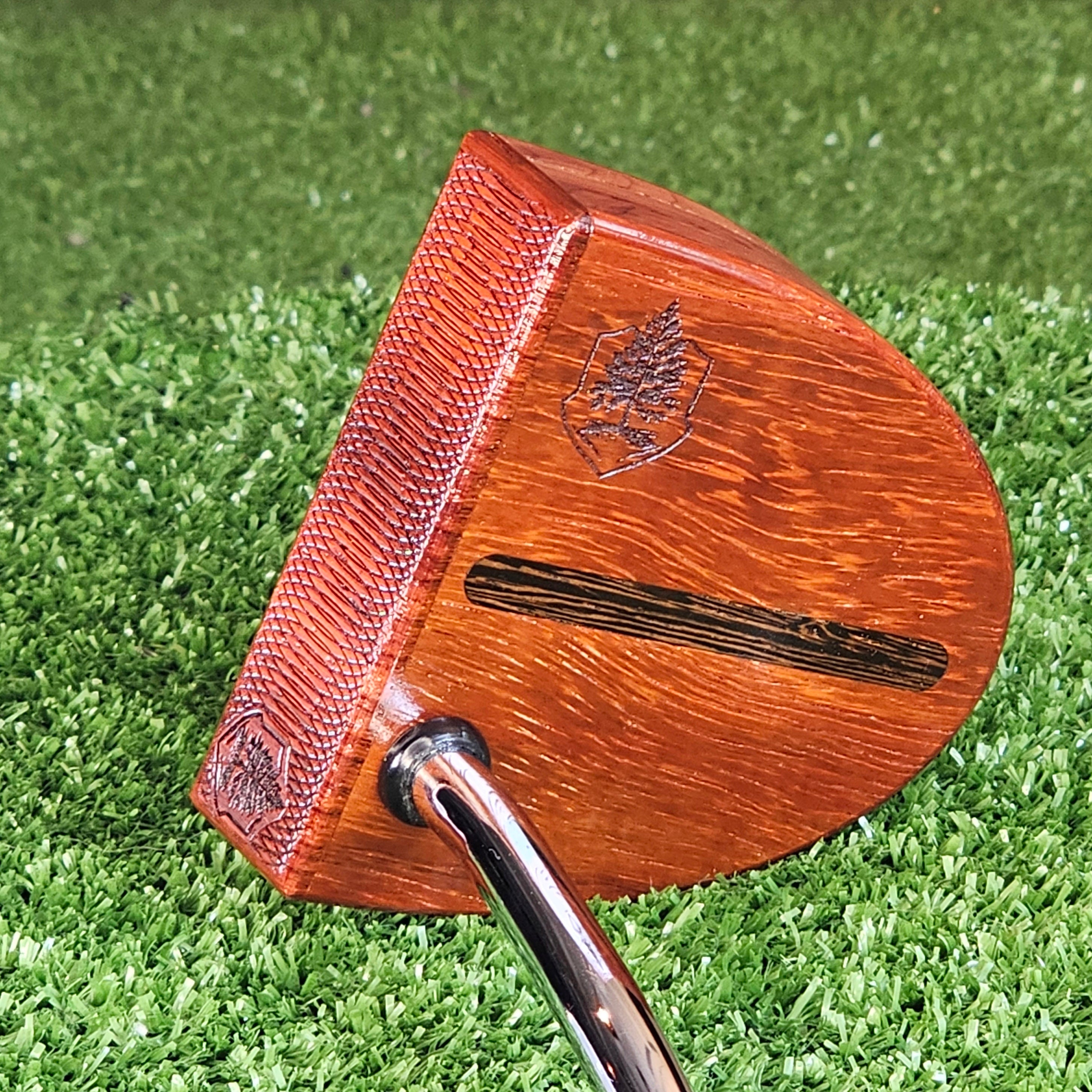 Padauk exotic wood putter with Red Cedar body Woodford golf putter