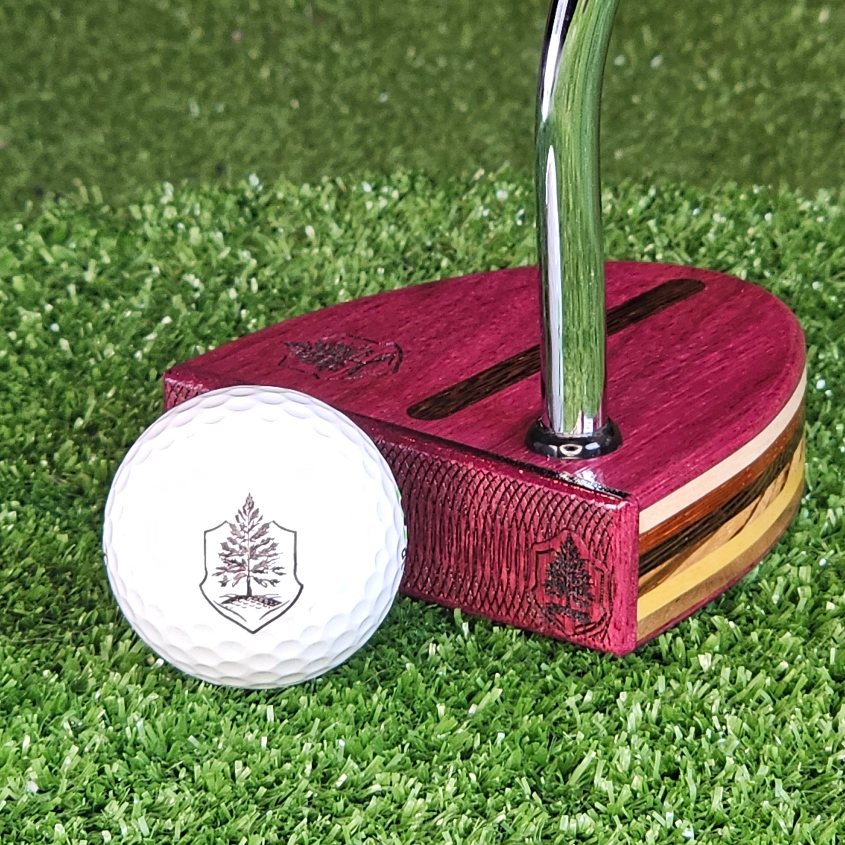 Purpleheart and various exotic wood putter woodford style golf putter