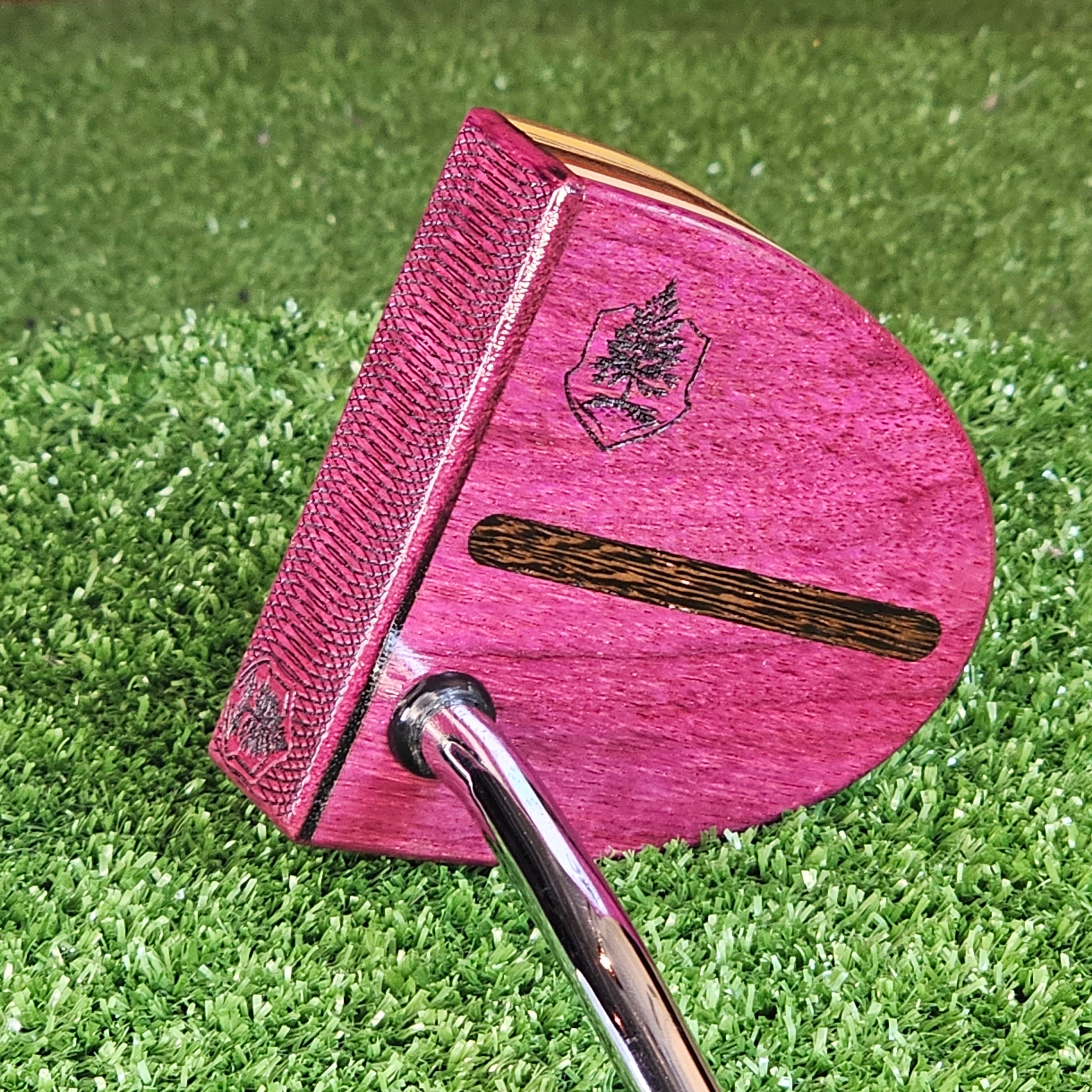 Purpleheart and various exotic wood putter woodford style golf putter