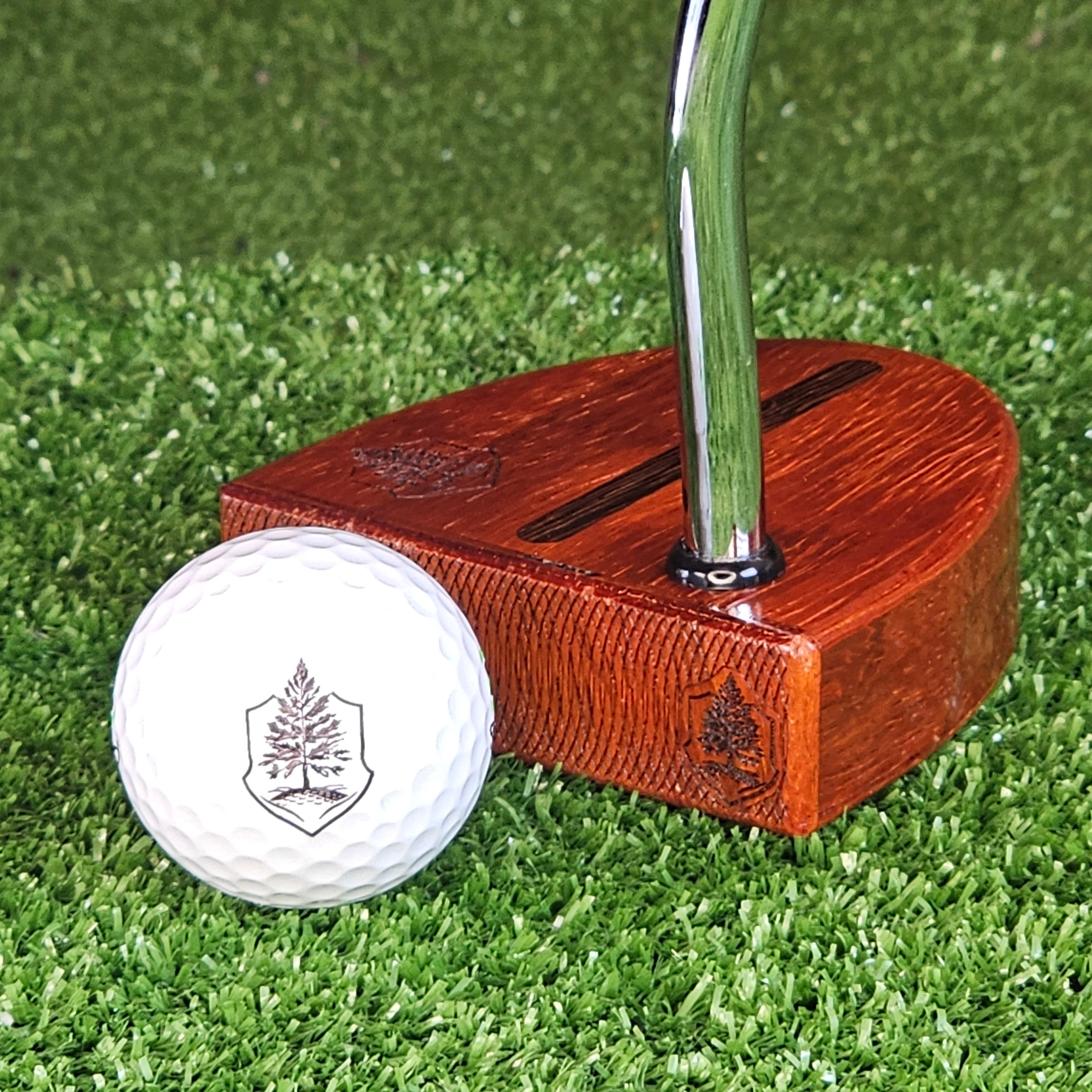 Padauk exotic wood putter Woodford style spectacular deep red