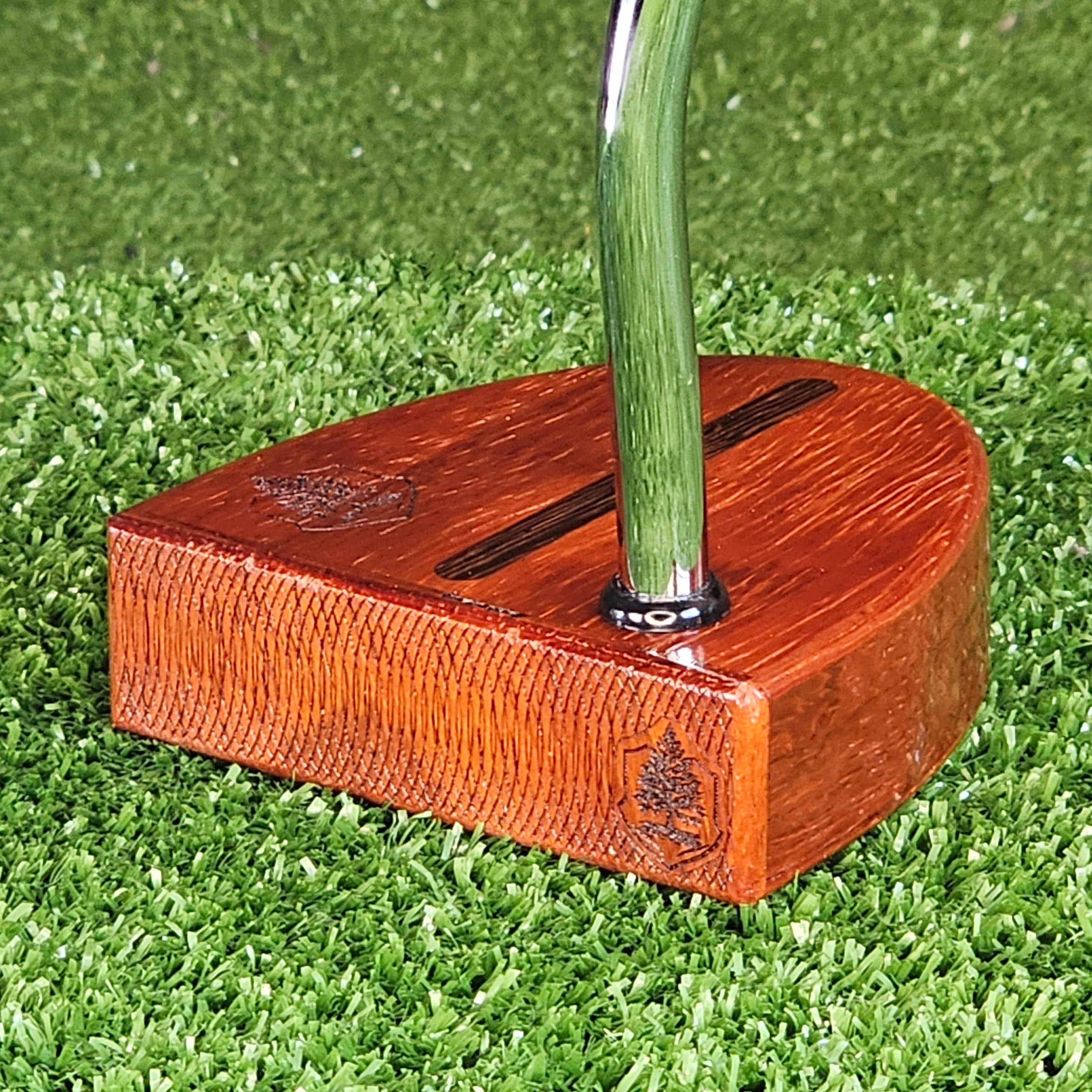 Padauk exotic wood putter Woodford style spectacular deep red