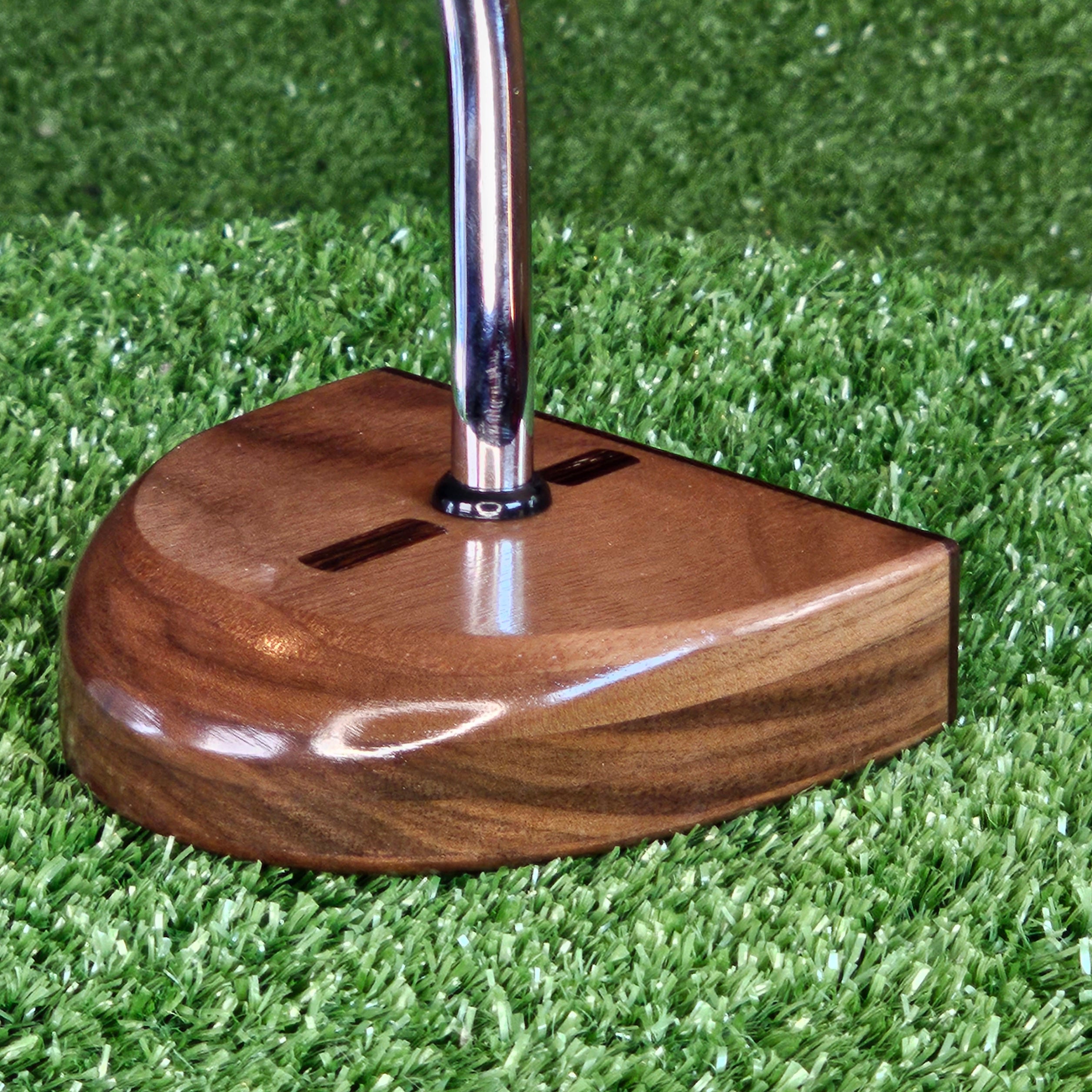 Walnut and Exotic Wenge wood center shaft putter FATTY style