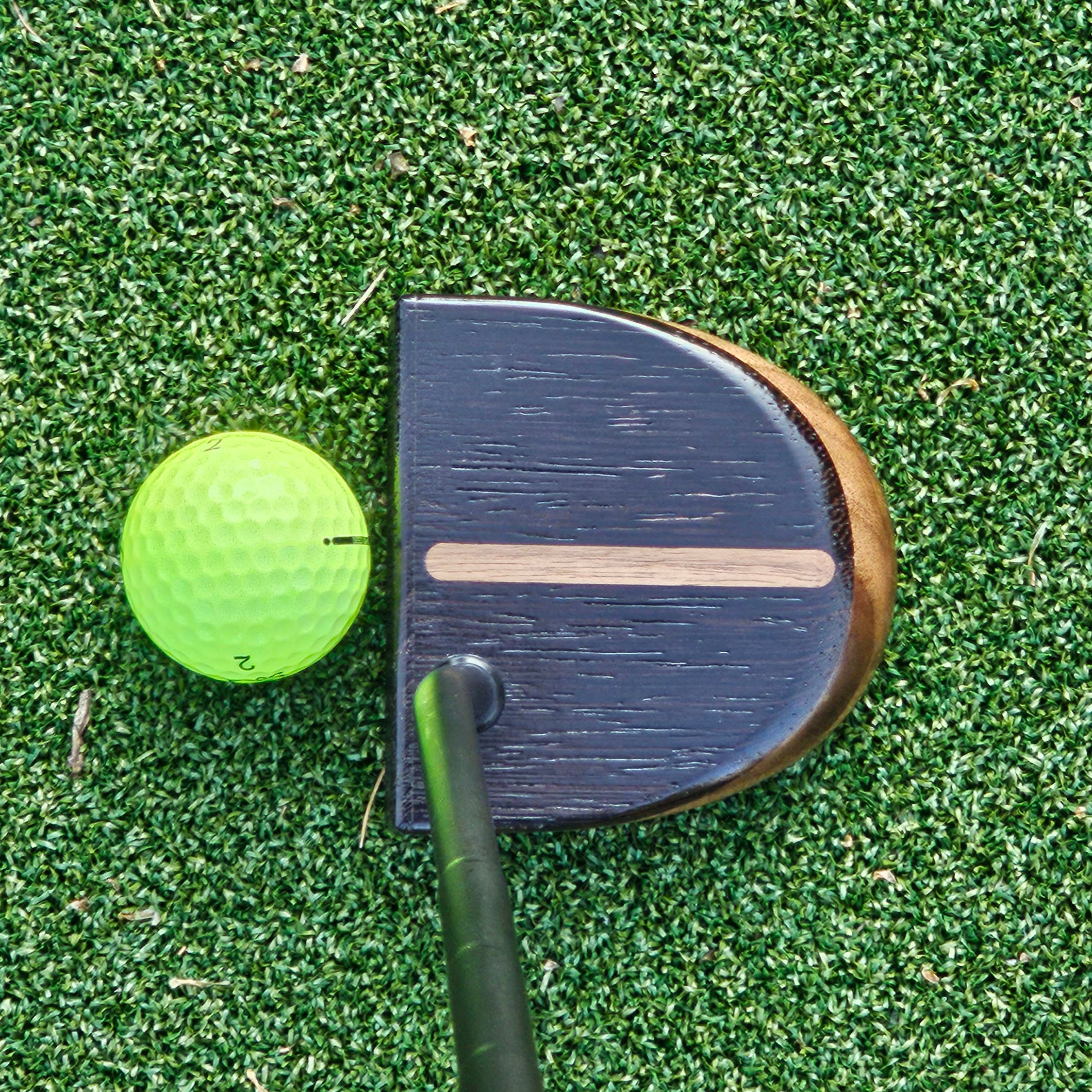 Exotic Wenge wood and walnut putter