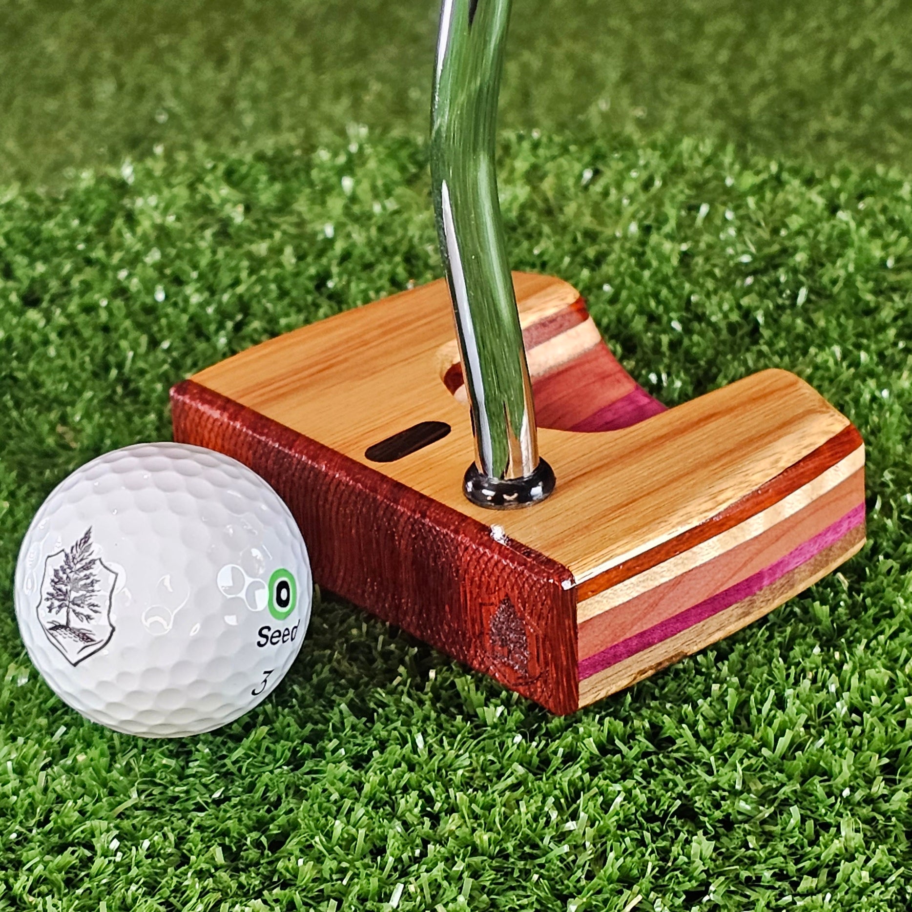 TimberTouch Woodrich Regal wood putter with Canarywood