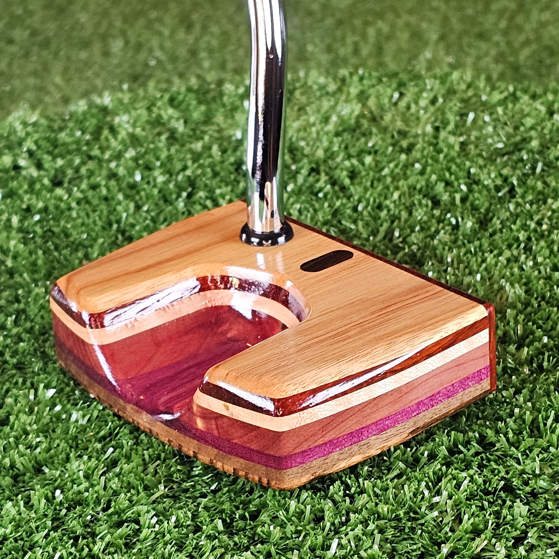 TimberTouch Woodrich Regal wood putter with Canarywood
