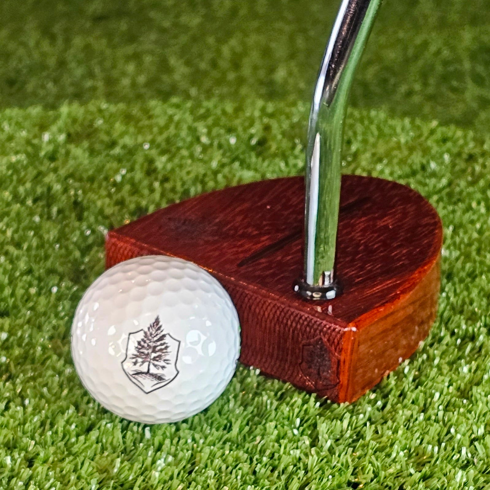 Exotic Padauk wood putter TimberTouch Putterworks Woodford style