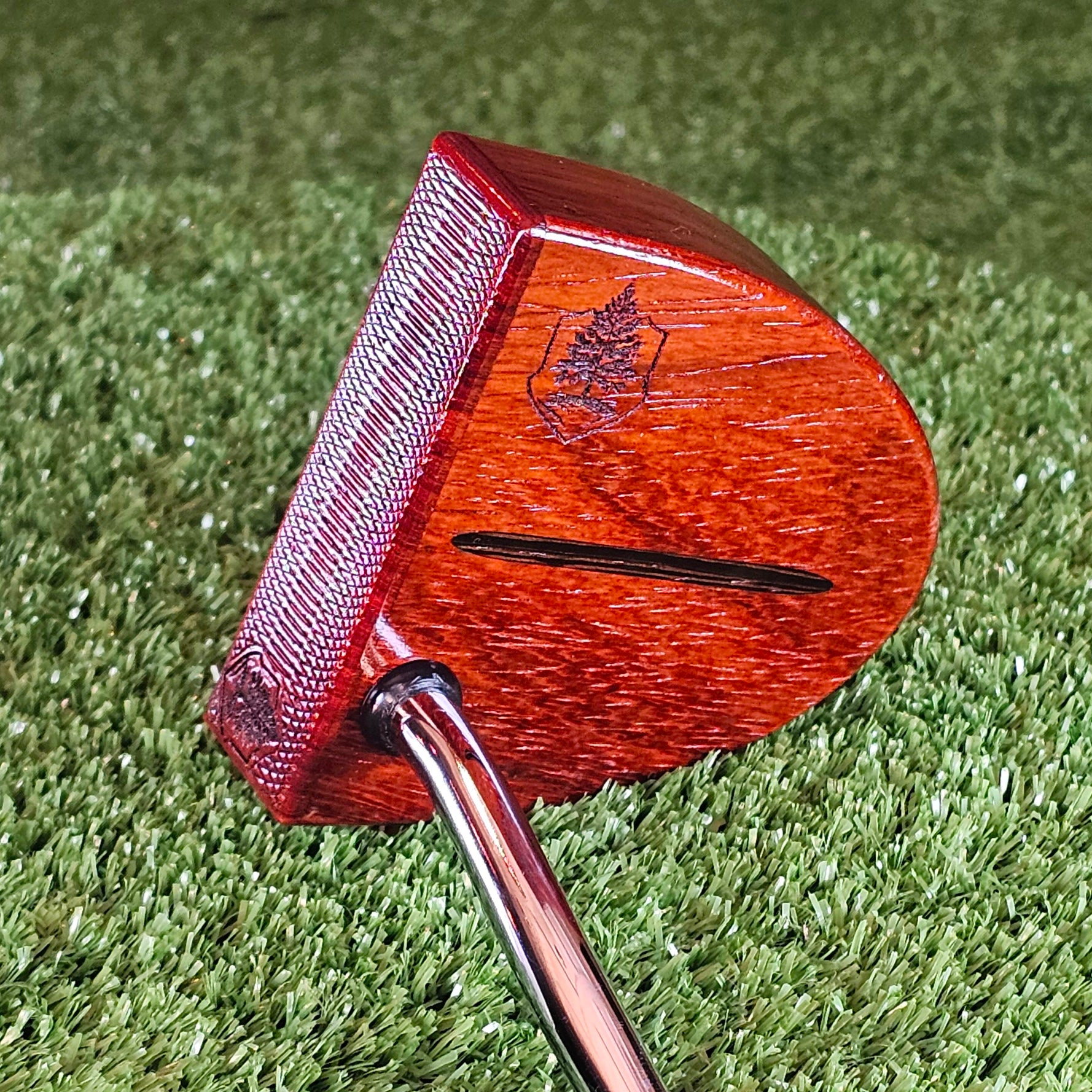 Exotic Padauk wood putter TimberTouch Putterworks Woodford style