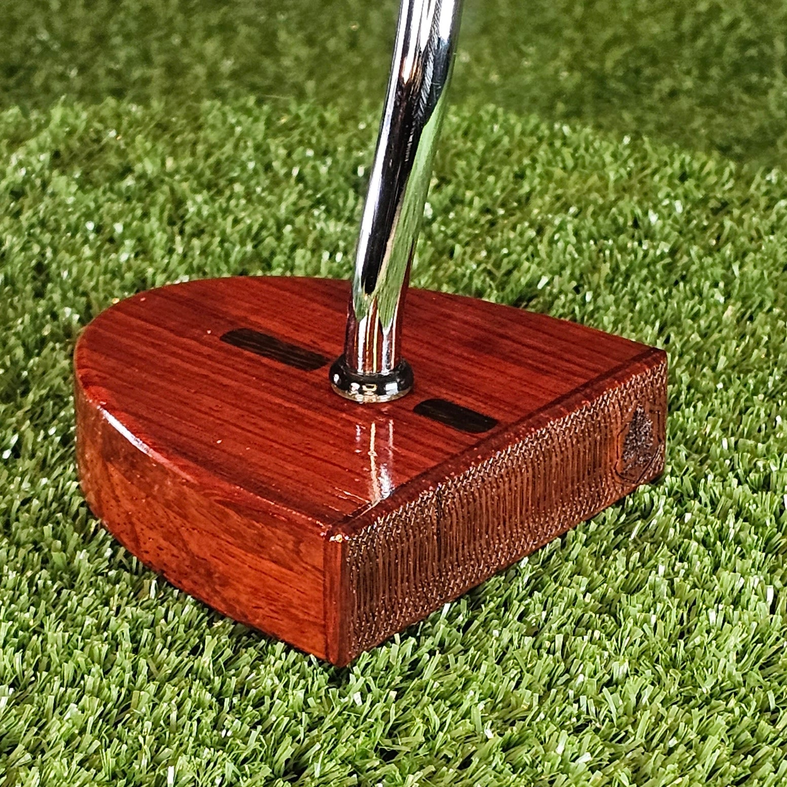 Exotic Padauk center shaft wood putter PROTOTYPE zero torque