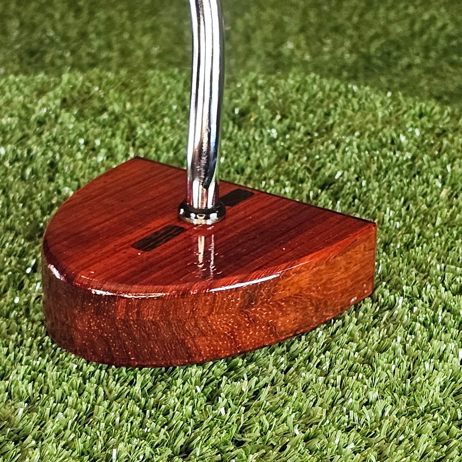Exotic Padauk center shaft wood putter PROTOTYPE zero torque