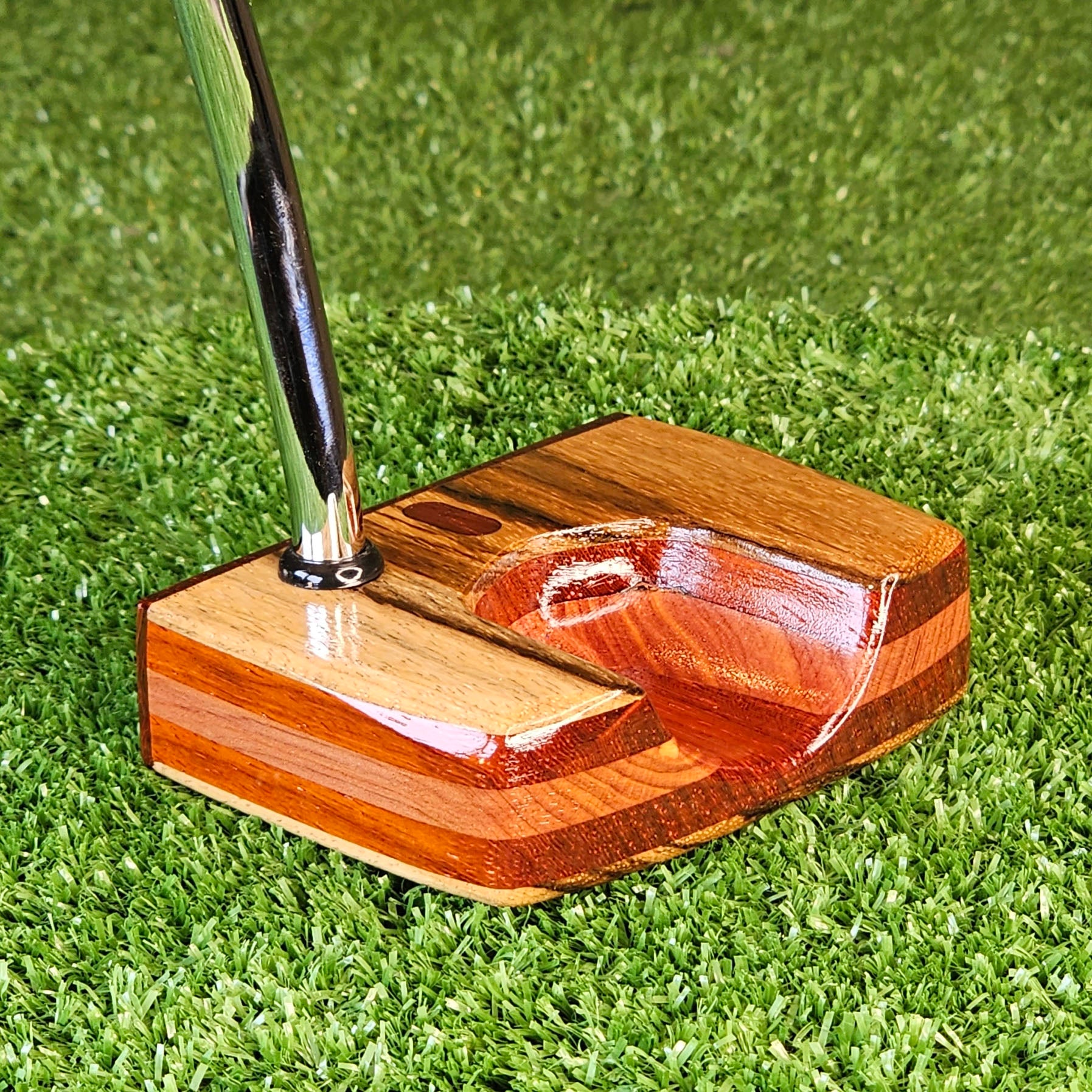 Zebrawood exotic wood and Padauk Woodrich Regal Putter