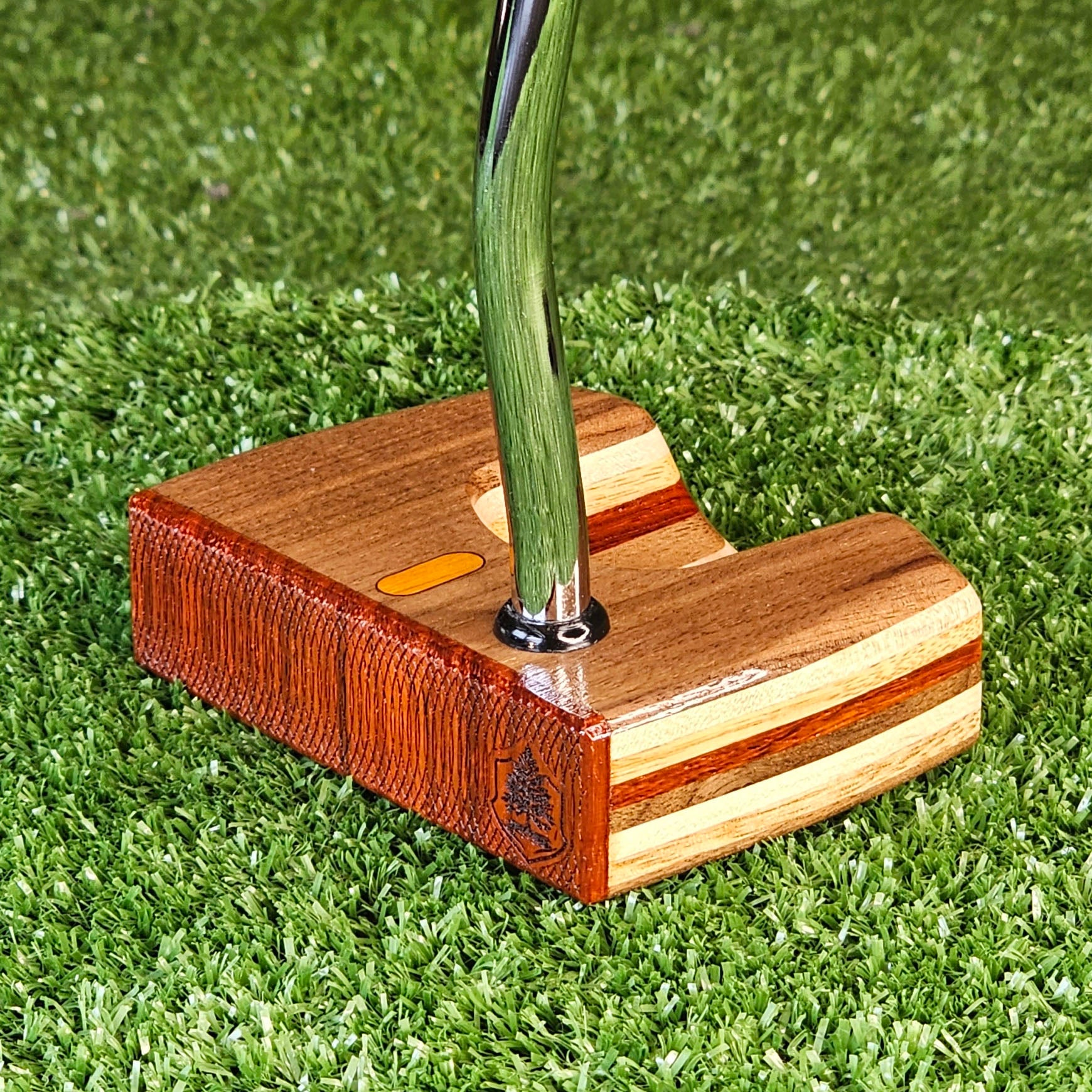 Walnut and Padauk exotic wood Woodrich Regal Putter