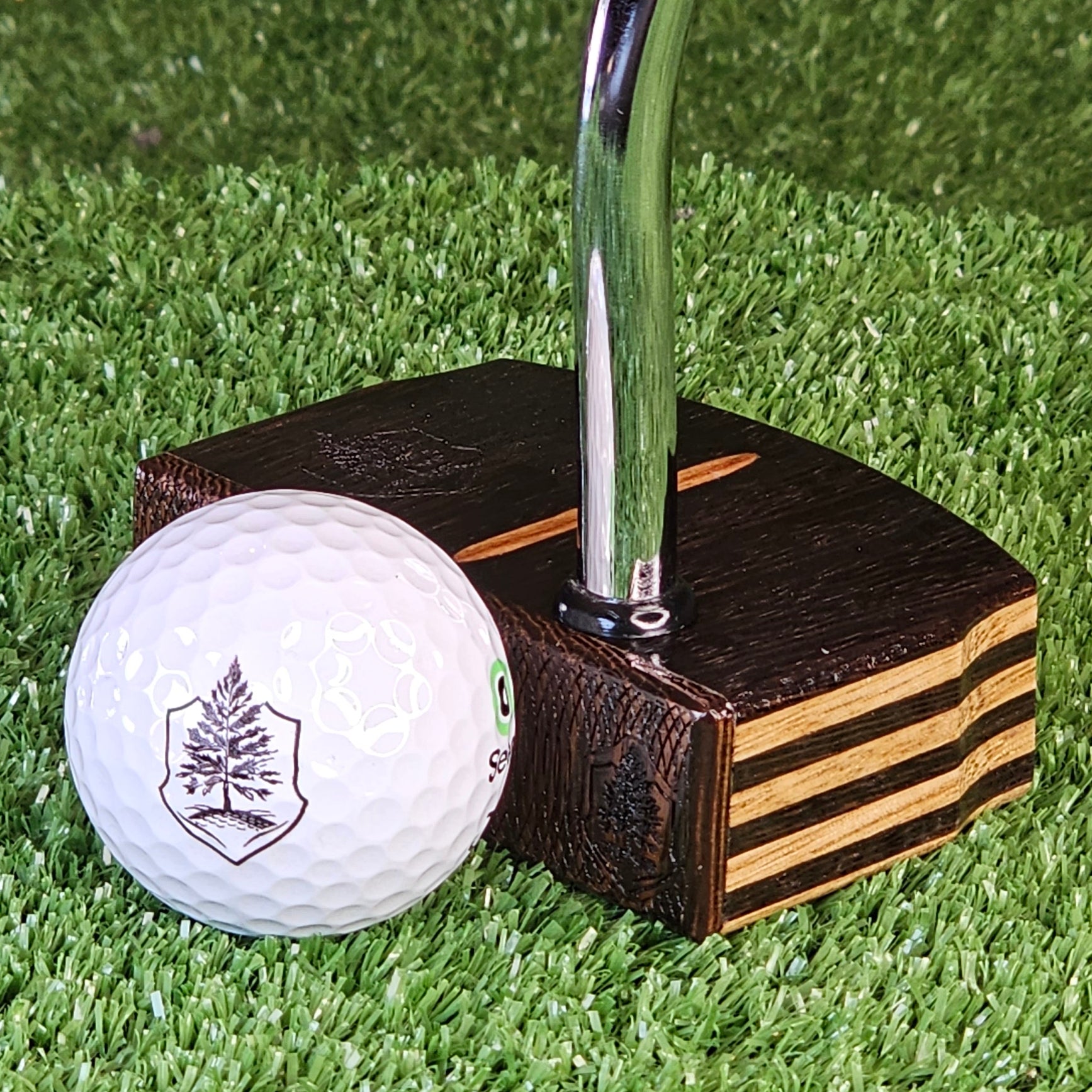 Wenge exotic wood putter with Limba wood layers