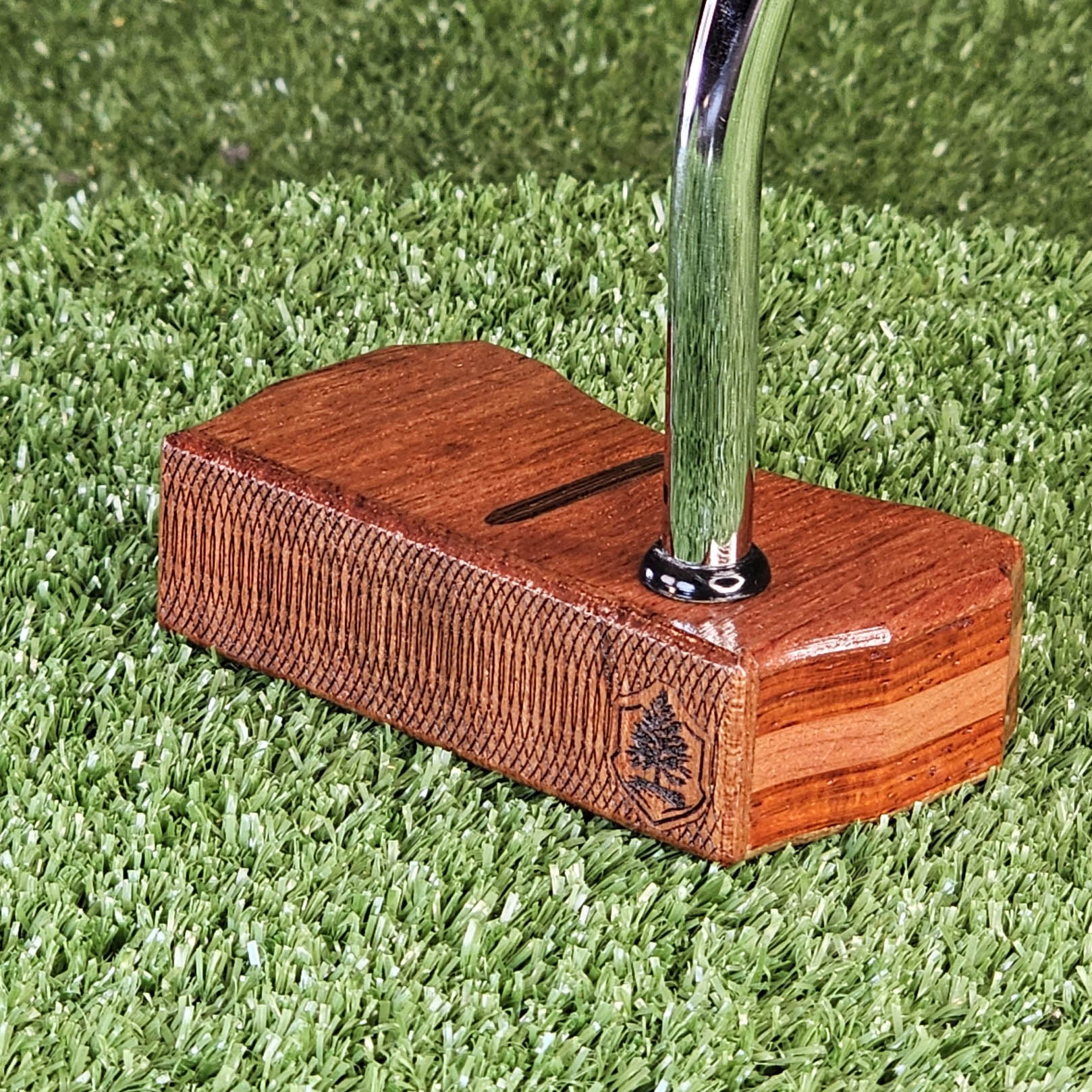 Rosewood exotic wood putter with Walnut and Padauk wood Bladewood style