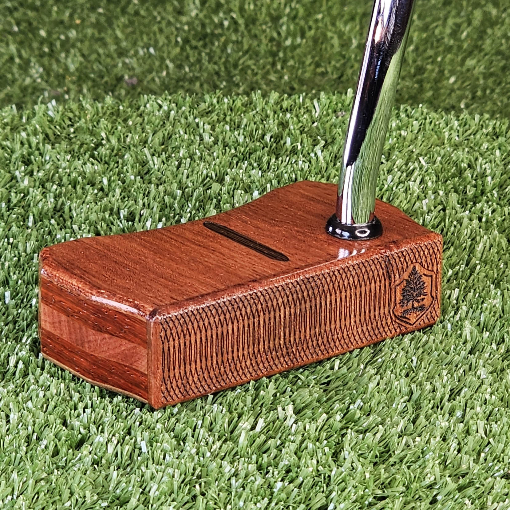 Rosewood exotic wood putter with Walnut and Padauk wood Bladewood style