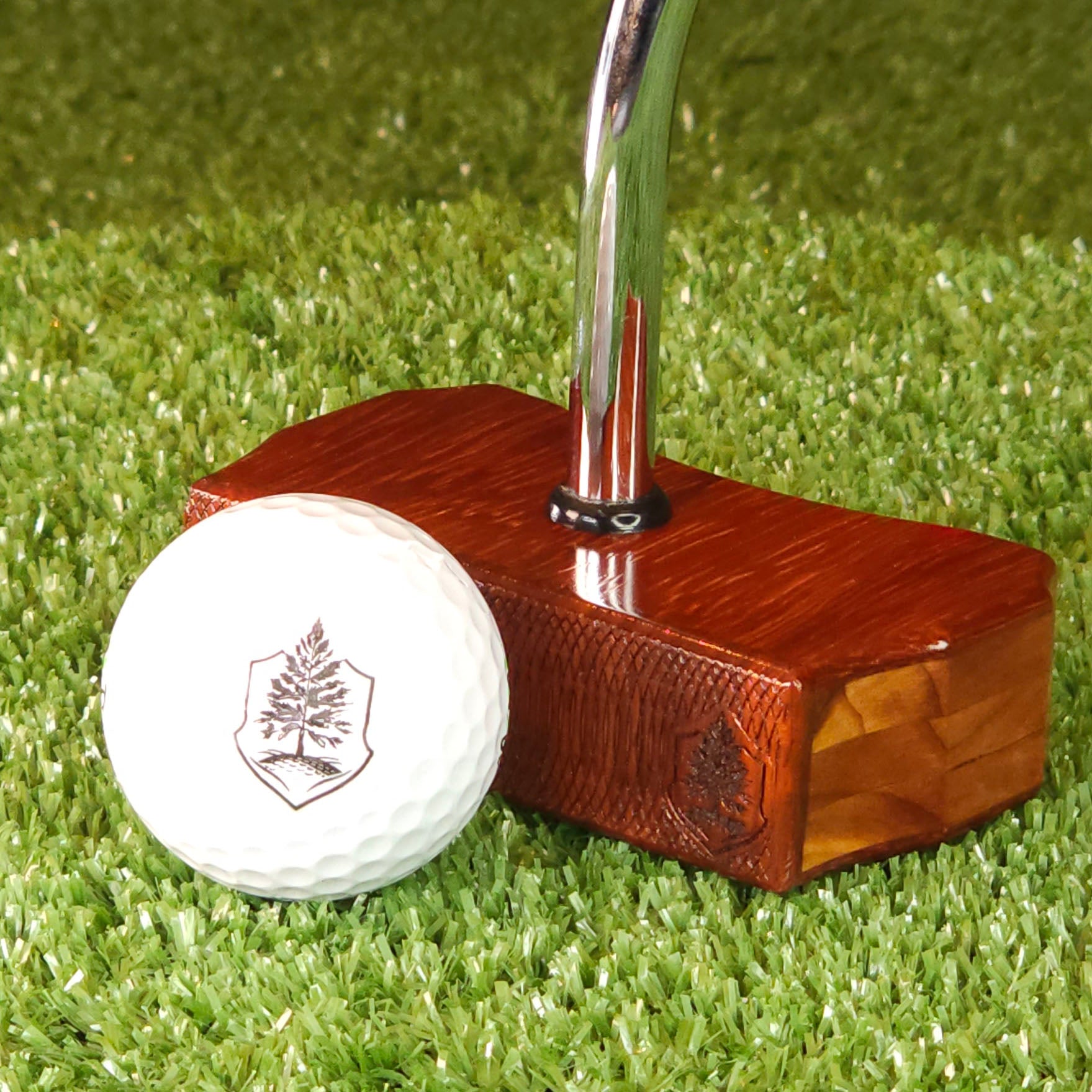 Padauk and Red Cedar exotic wood Zero Torque Center Shaft putter