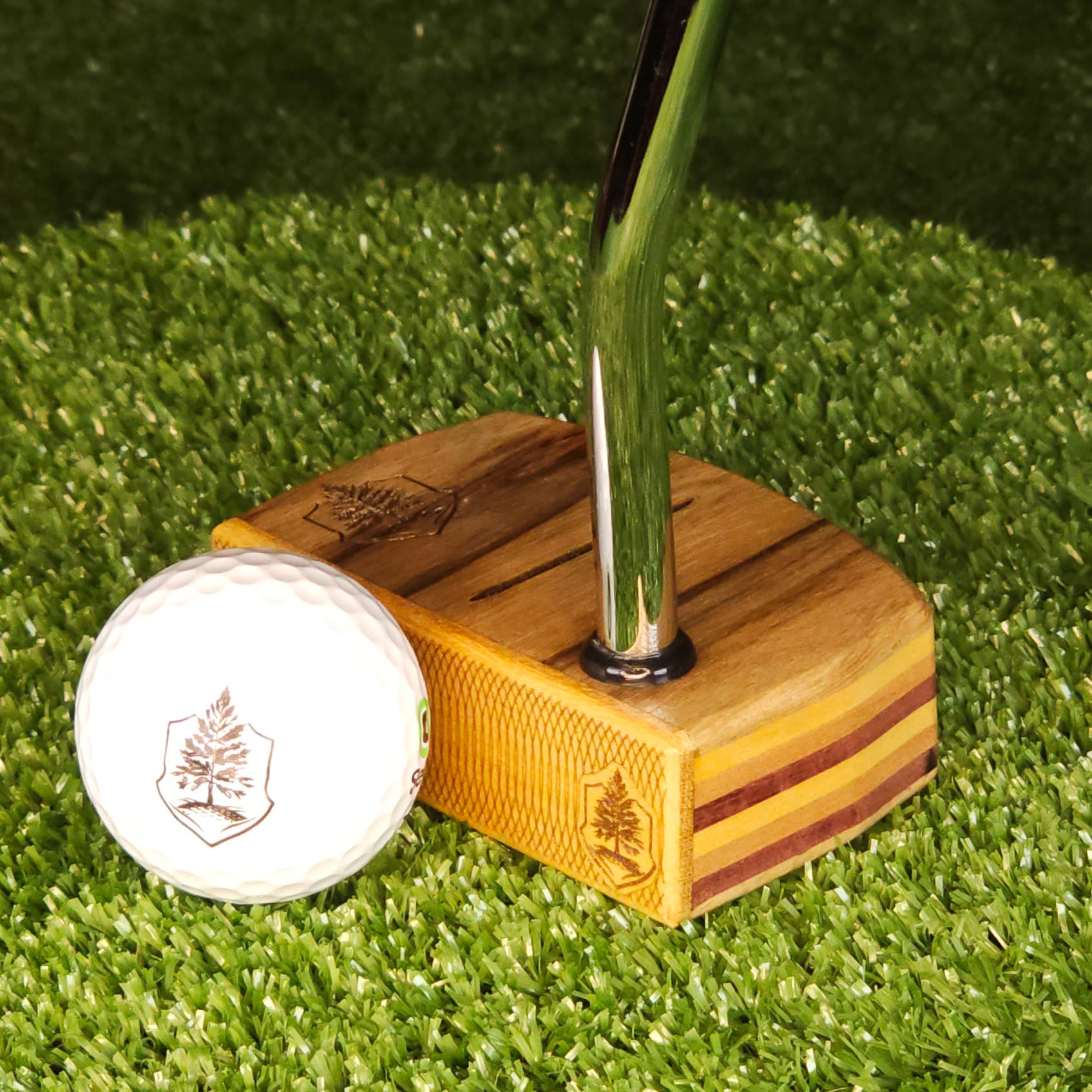 Black Limba and Yellowheart Exotic Wood Golf Putter
