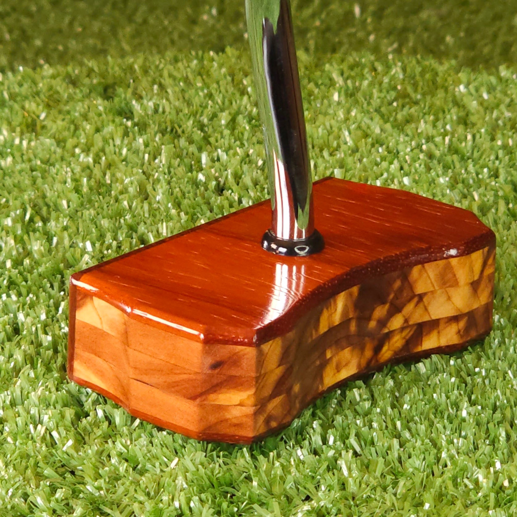 Padauk and Red Cedar exotic wood Zero Torque Center Shaft putter