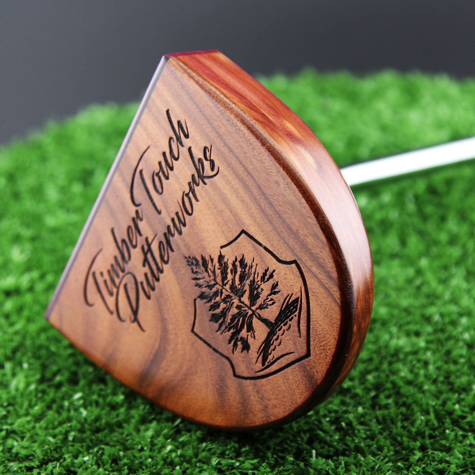 Exotic Purpleheart and Red Cedar Wood Zero Torque Center Shaft putter