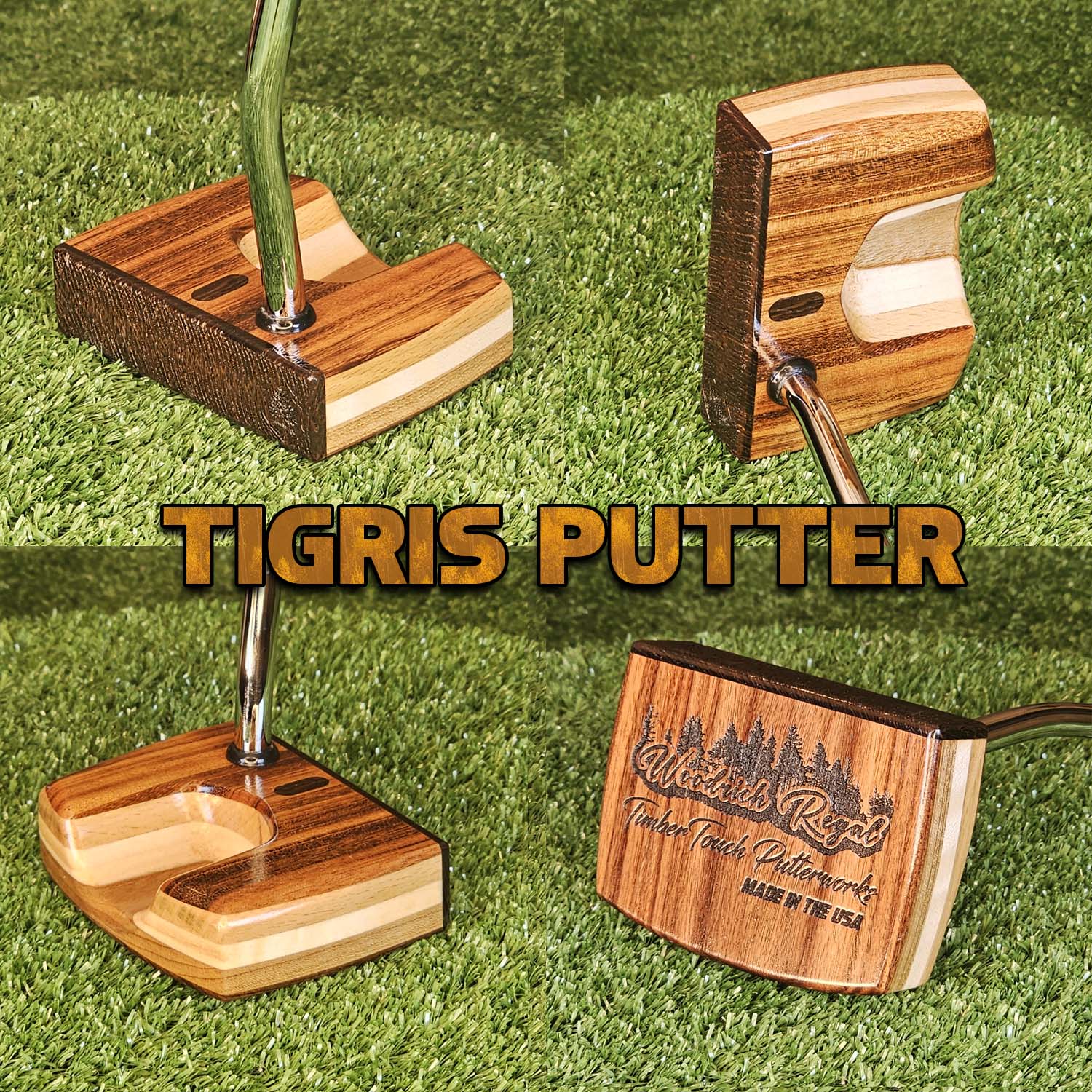 Tigris style Tigerwood exotic wood Woodrich Regal Putter