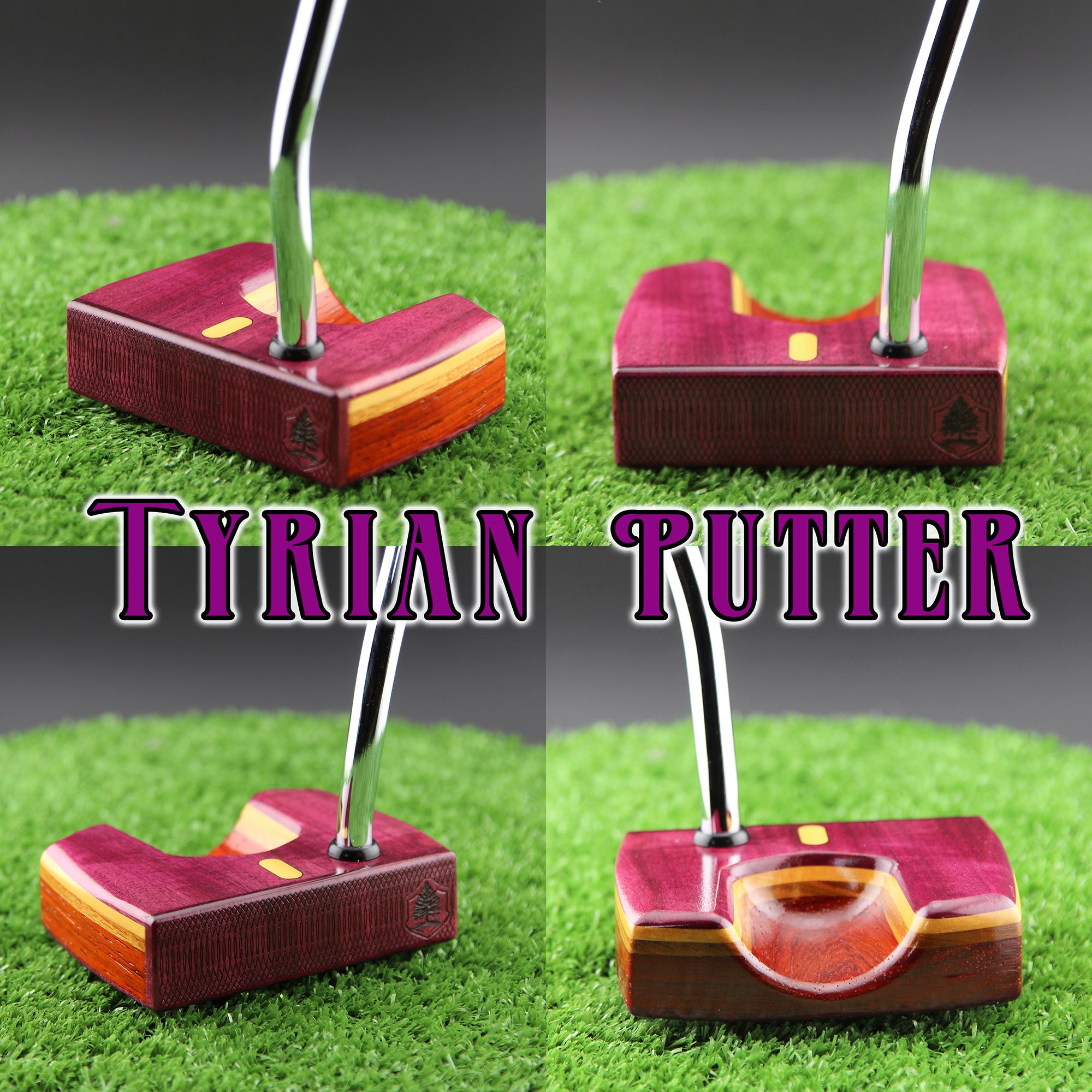 Tyrian style Purpleheart and various exotic woods putter