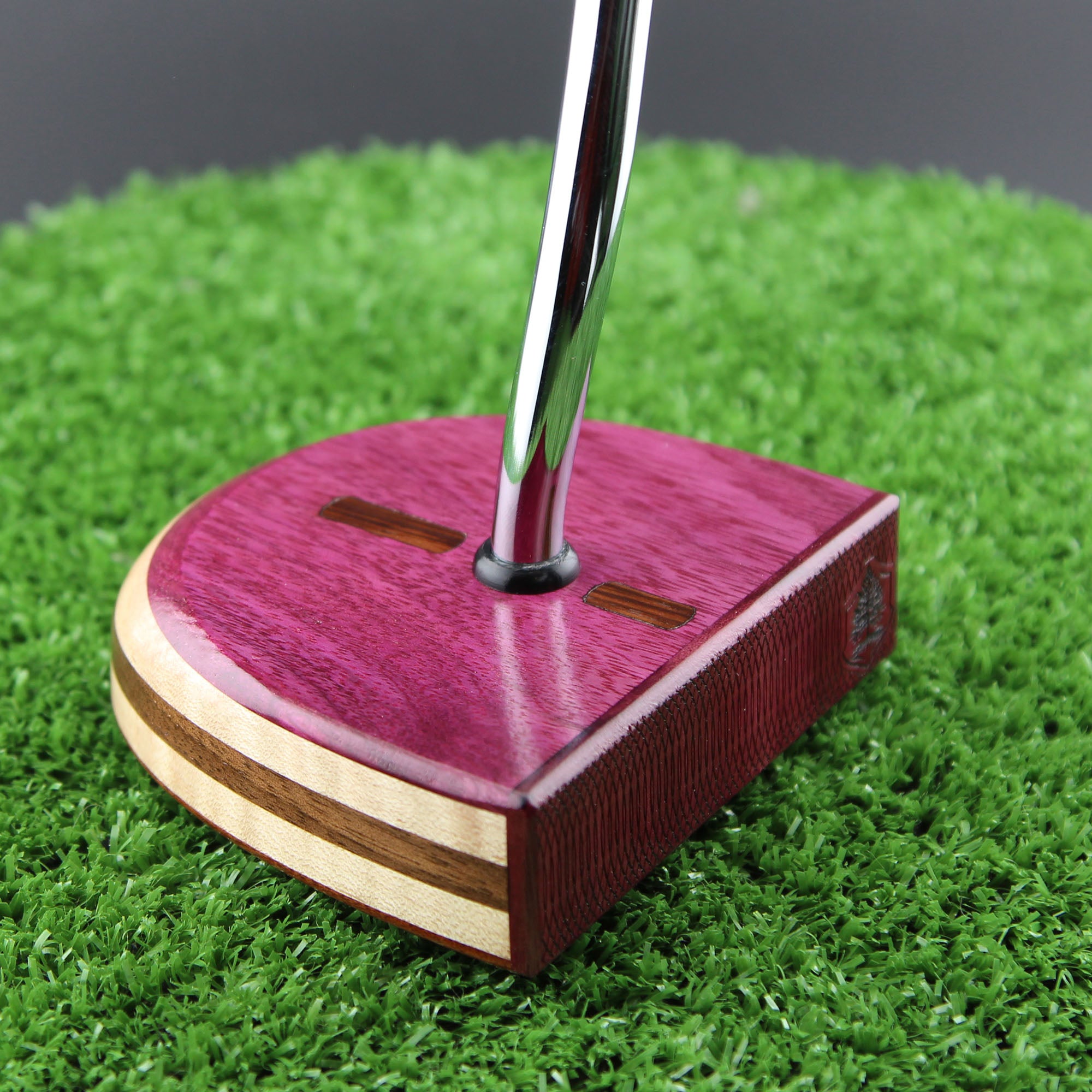 Exotic Purpleheart Wood Zero Torque Center Shaft putter