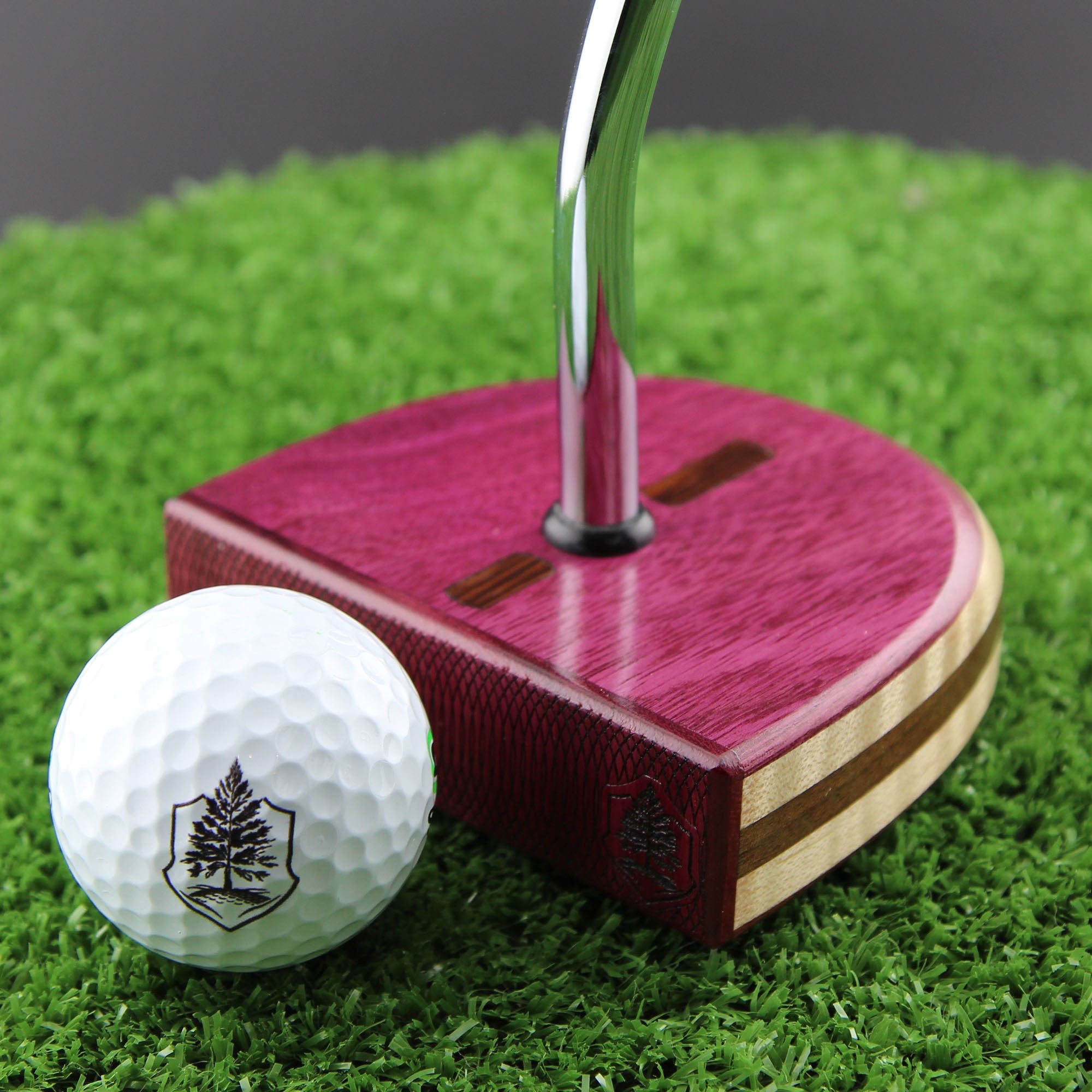 Exotic Purpleheart Wood Zero Torque Center Shaft putter