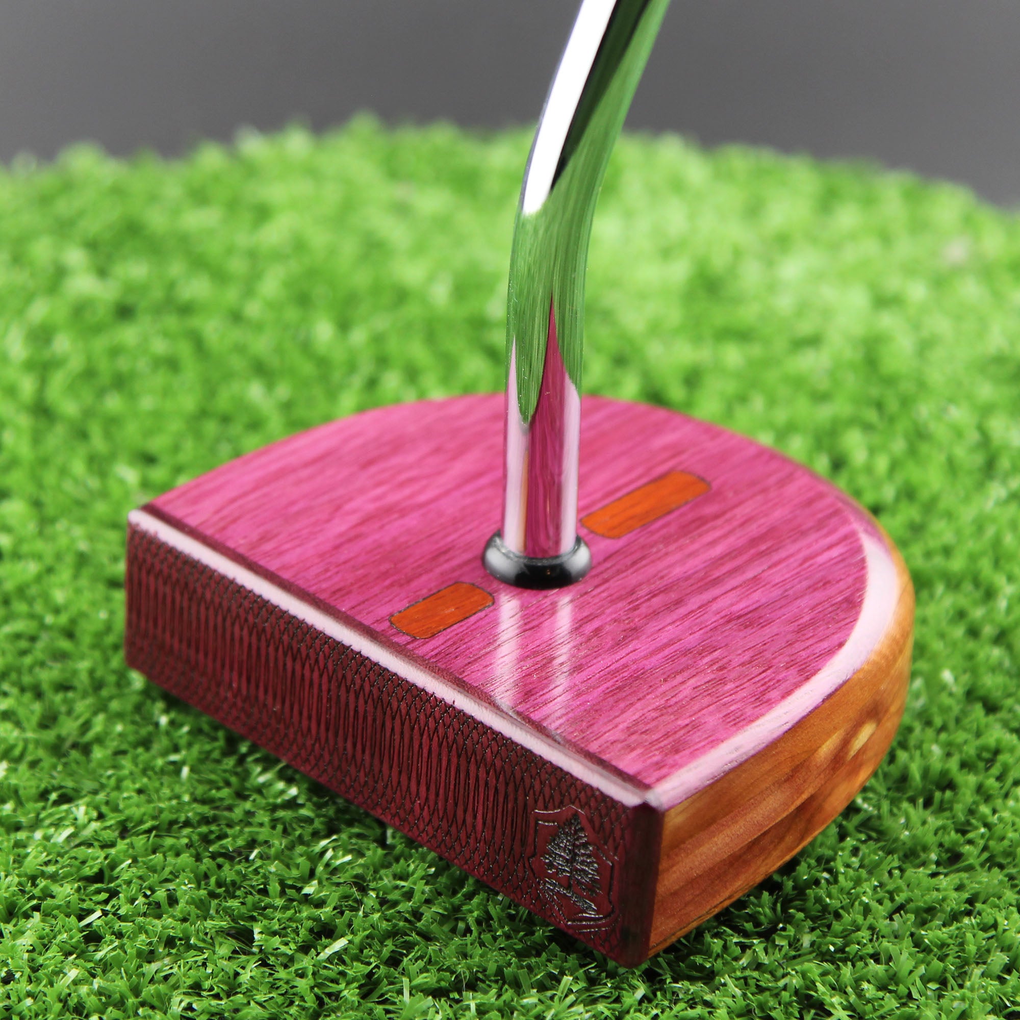 Exotic Purpleheart and Red Cedar Wood Zero Torque Center Shaft putter