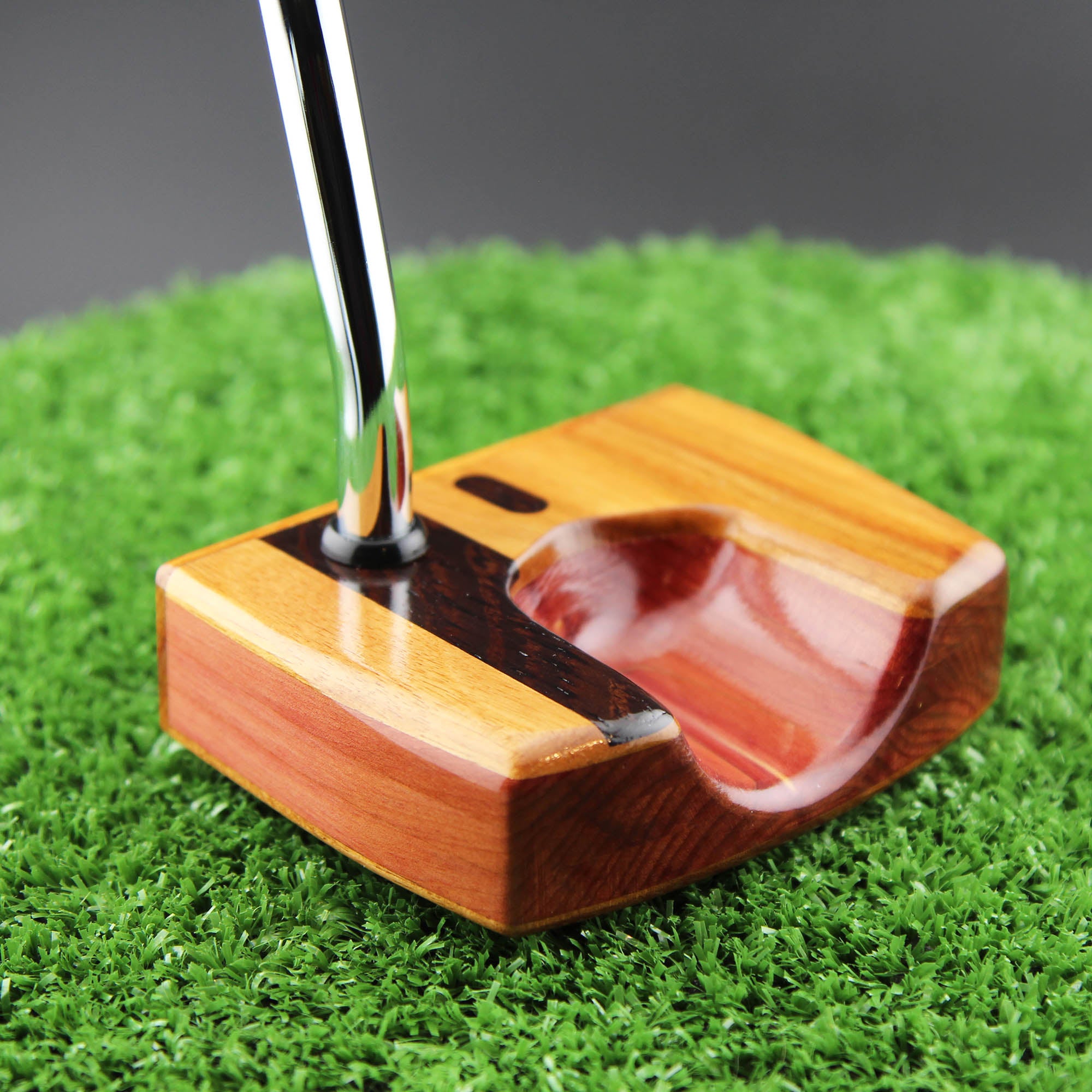 Heel Stripe Canarywood and American Red Cedar Sentinel wood putter