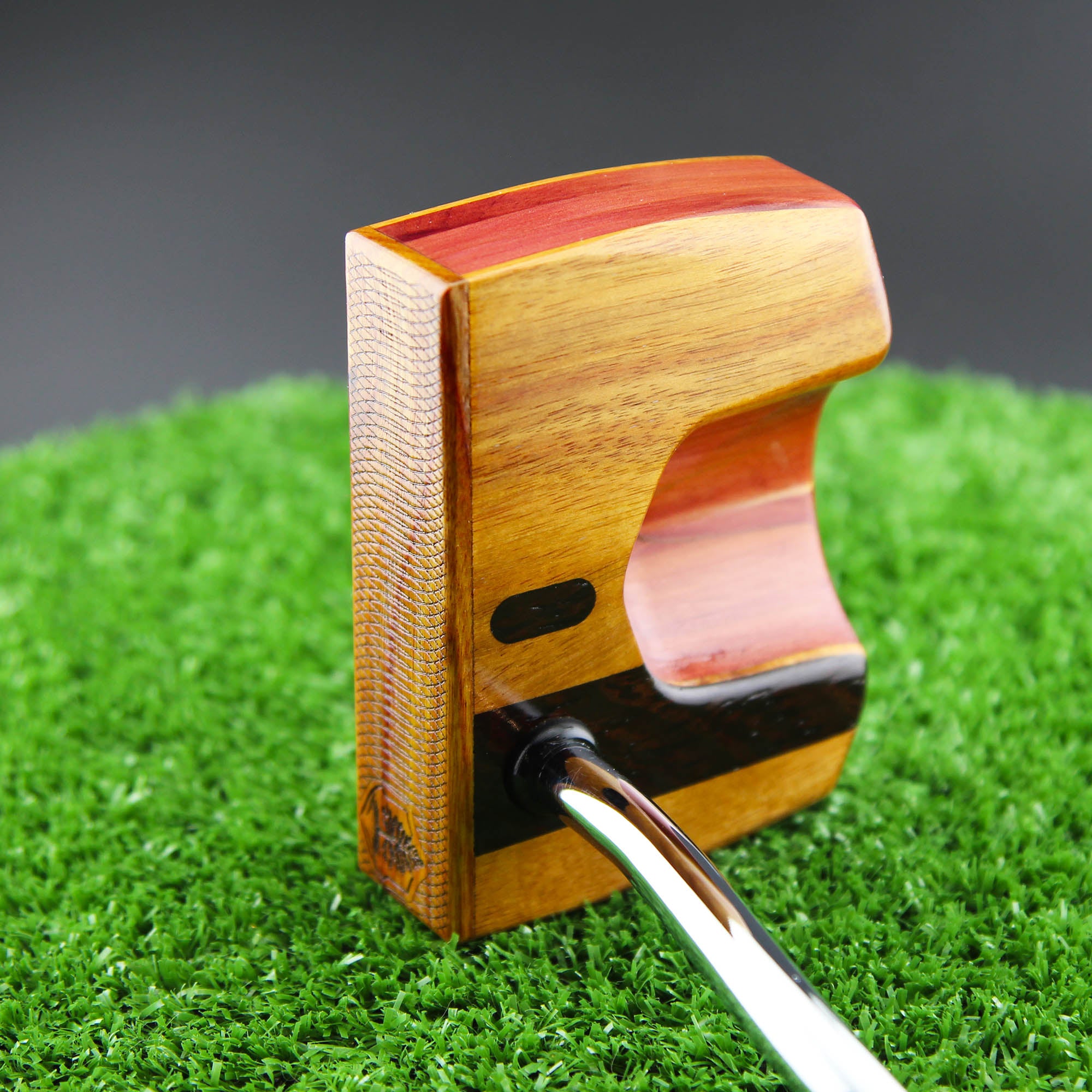 Heel Stripe Canarywood and American Red Cedar Sentinel wood putter