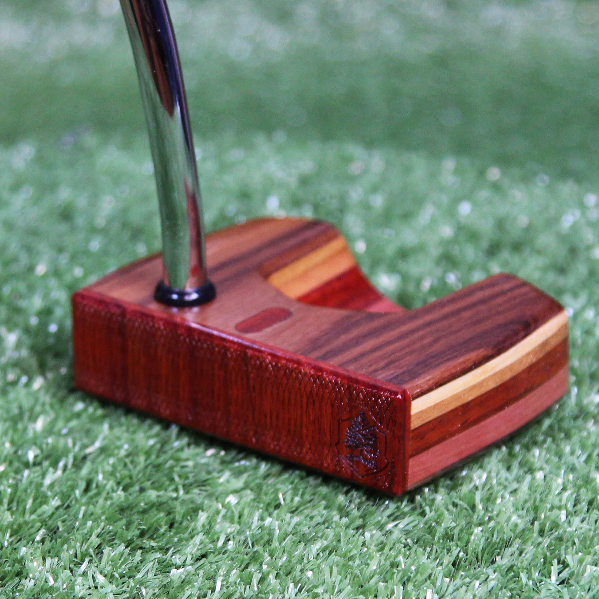 Rosewood LEFTY putter with Padauk and Cedar exotic woods putter