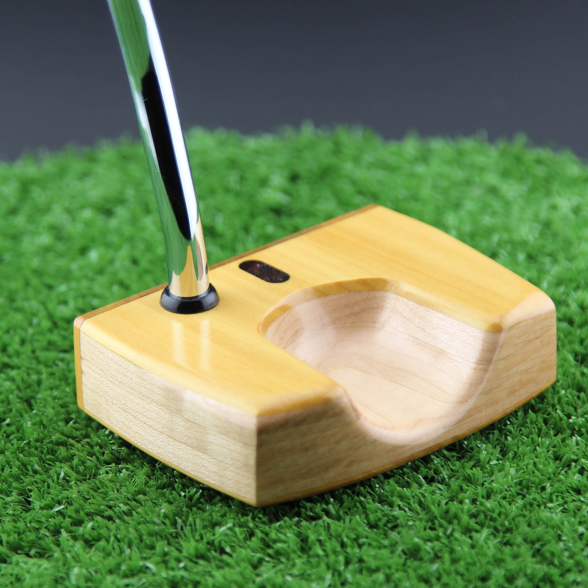 Yellowheart with Maple body and Wenge inlay exotic wood putter