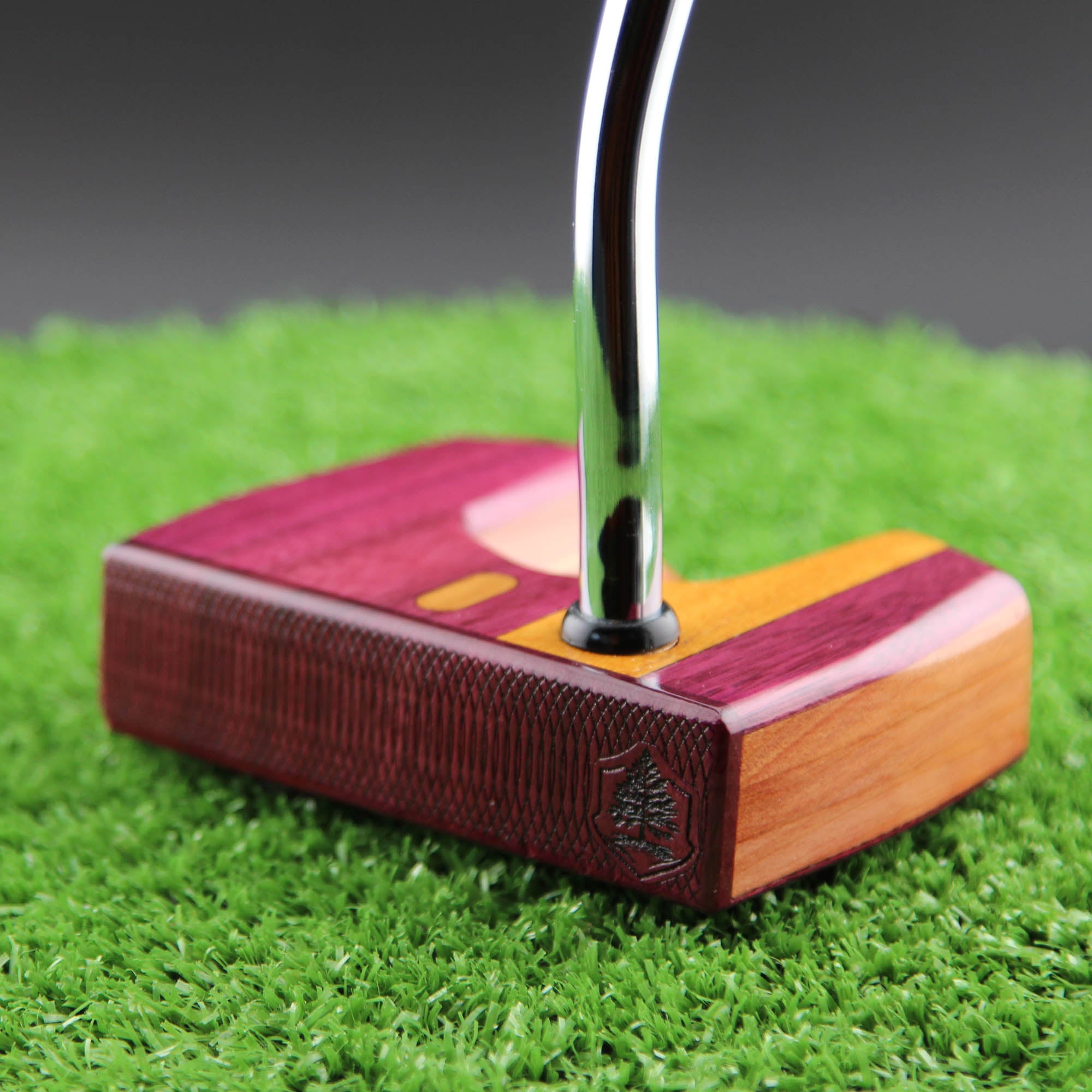 Amaranth style HEEL STRIPE Purpleheart exotic wood Woodrich Regal Putter