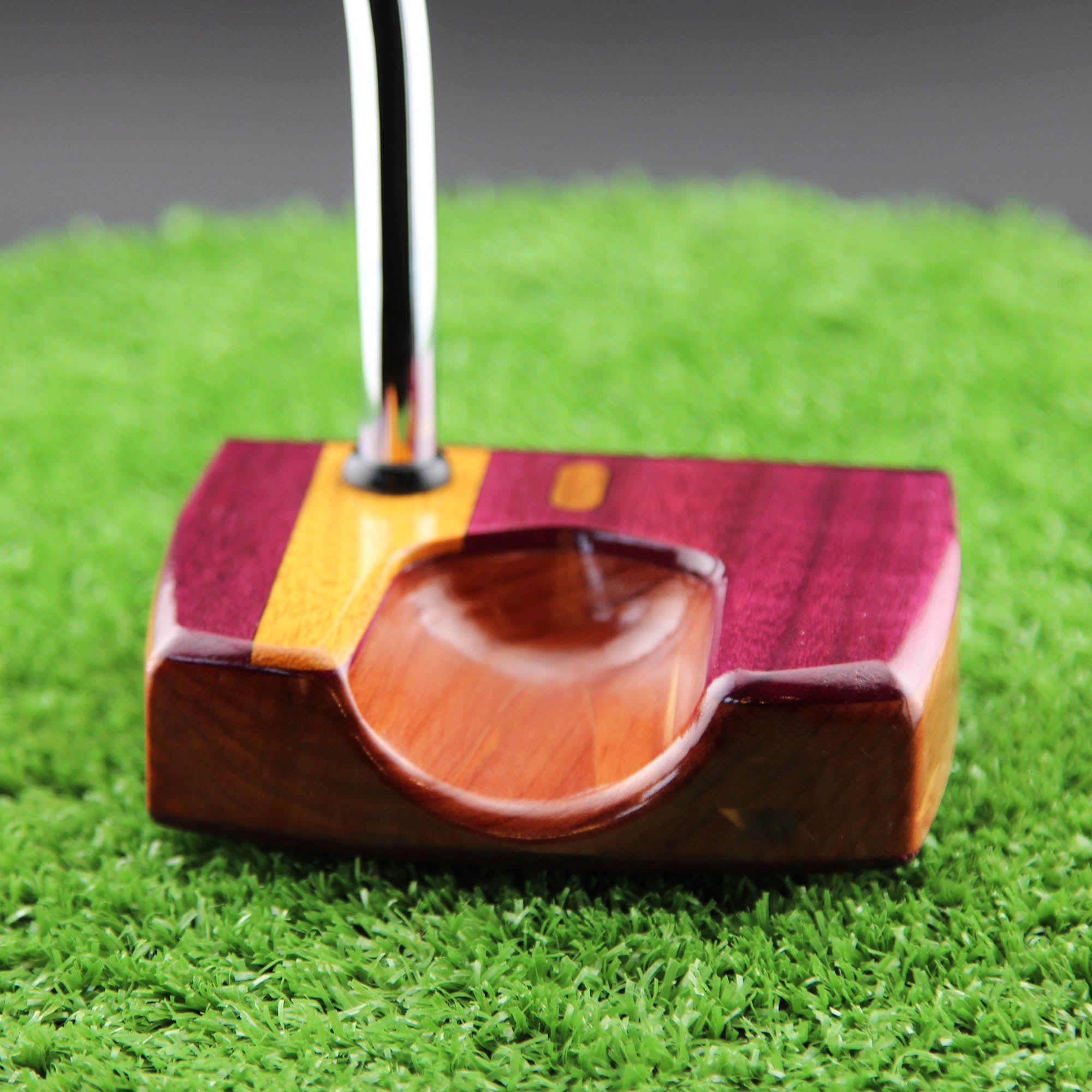 Amaranth style HEEL STRIPE Purpleheart exotic wood Woodrich Regal Putter