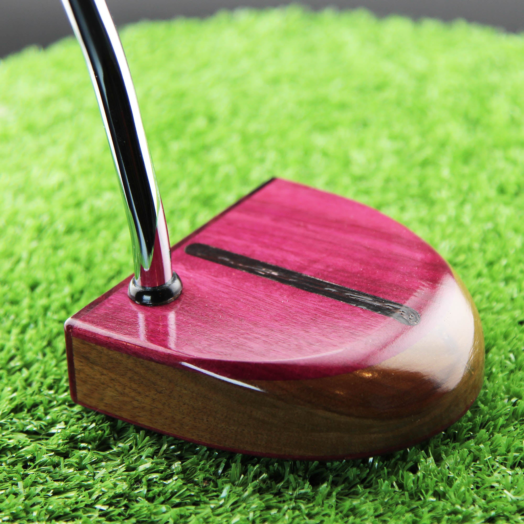 TimberTouch FATTY mallet wood putter with Purpleheart and Walnut