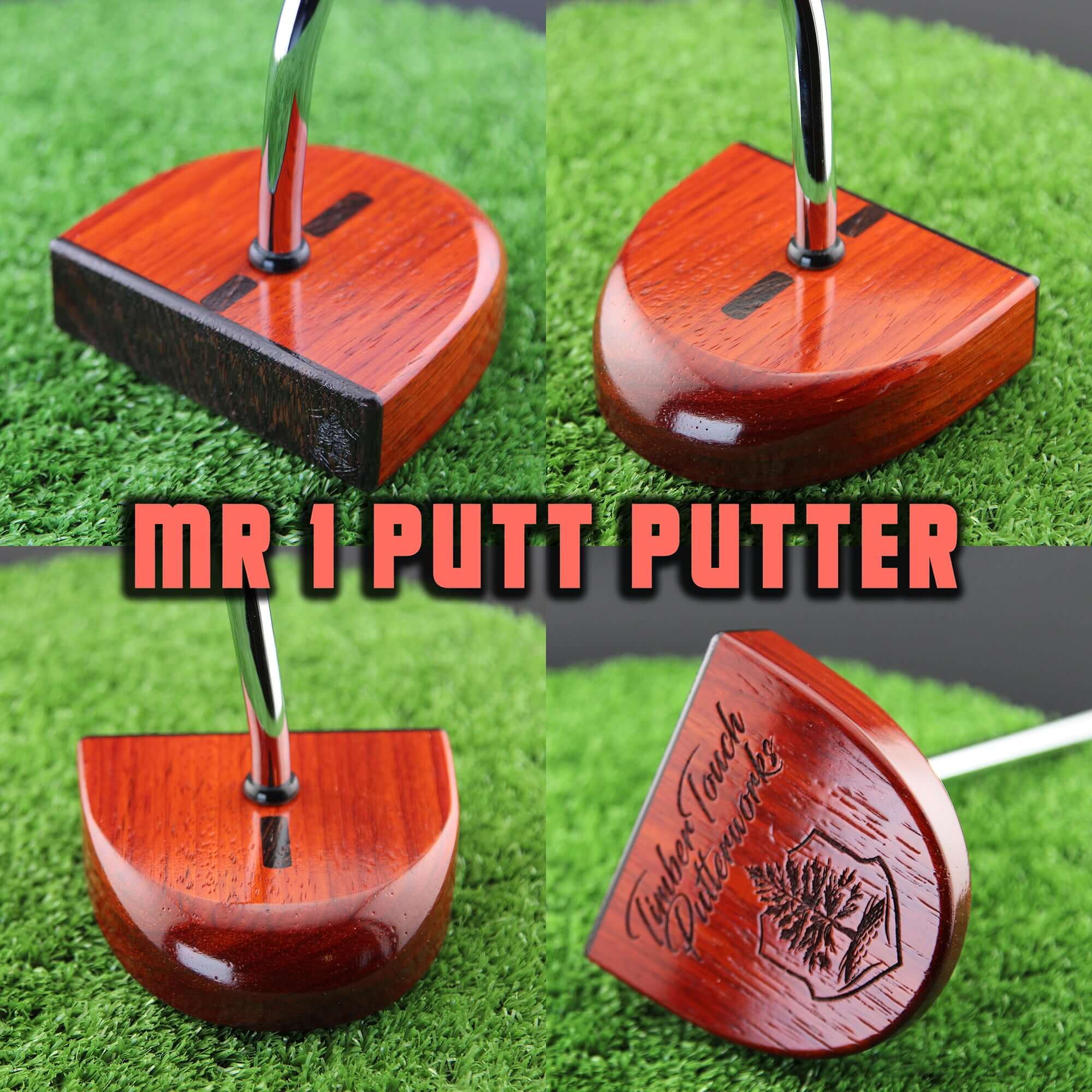 MR1PUTT Padauk and Wenge Zero Torque Center Shaft Putter