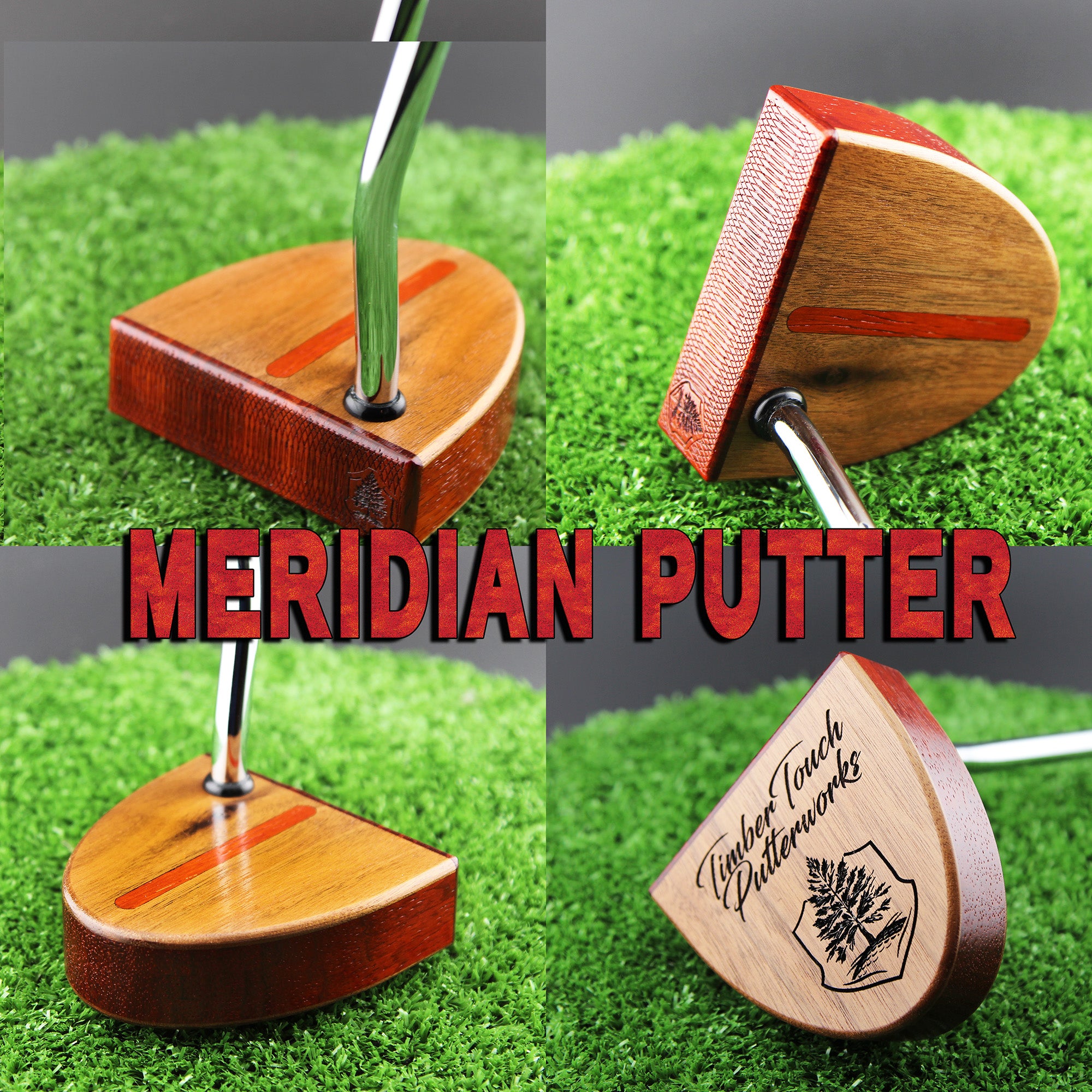 Meridian Padauk and Walnut Woodford putter TimberTouch Putterworks