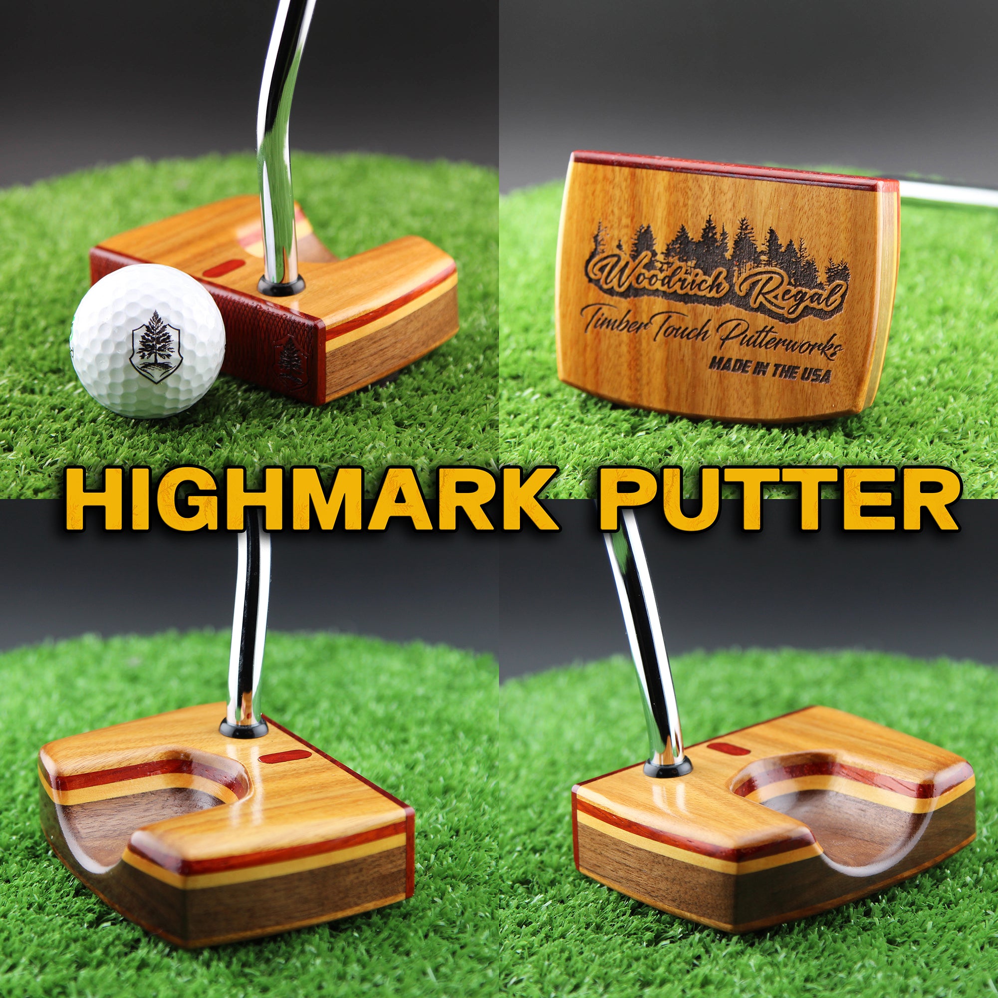 Highmark style Canarywood and Walnut exotic wood putter