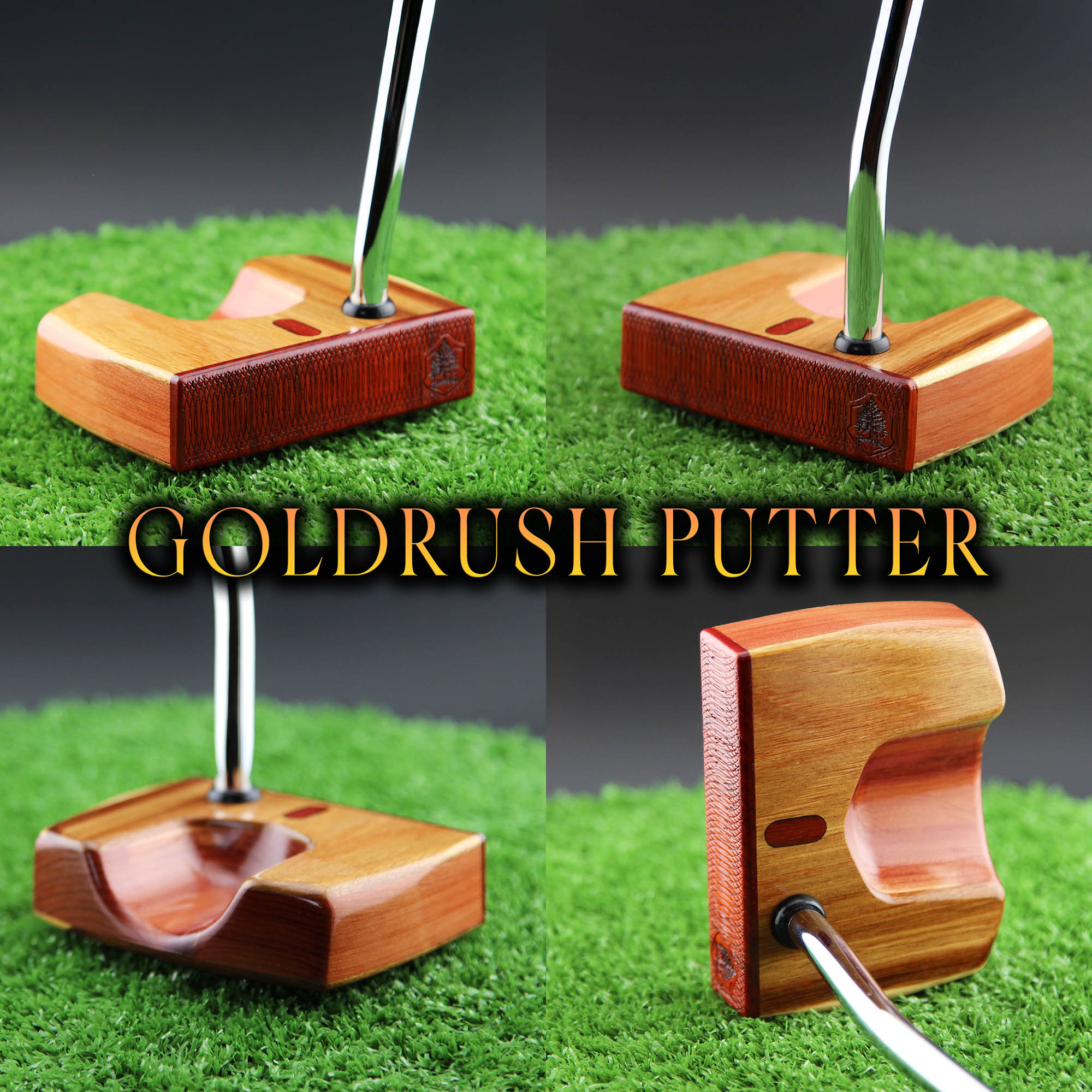 Goldrush style Canarywood and Cedar Woodrich wood putter
