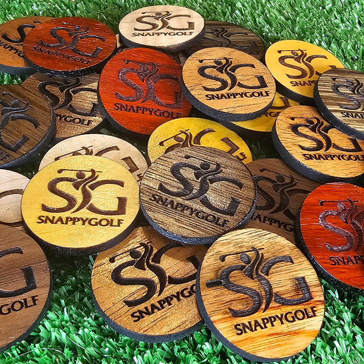 Custom Bulk Wood Golf Ball Markers