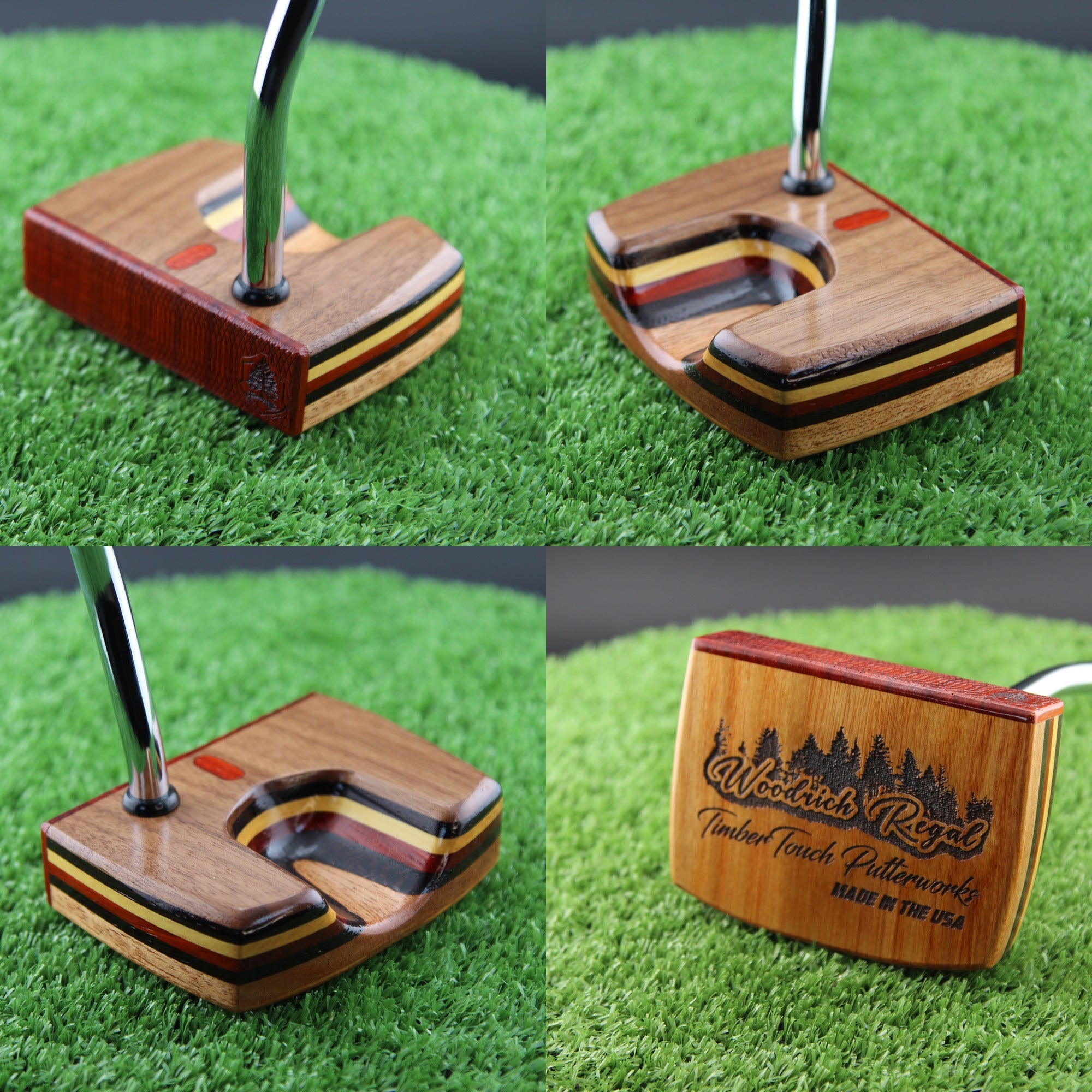 One of a Kind Walnut and many layered Exotic Woodrich Regal putter