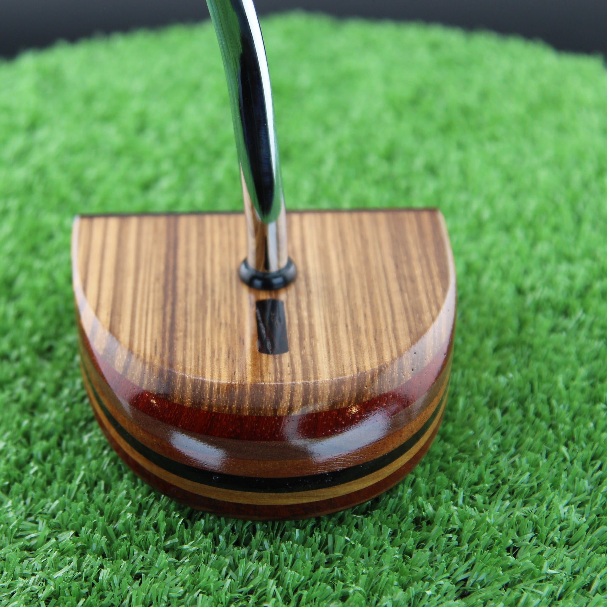 One of a Kind Fatty 8 layer Exotic wood putter Zebrawood Rosewood and more