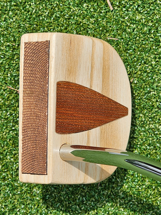 One of a kind "Light Touch" inlayed maple and mahogany putter