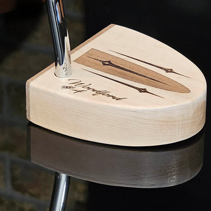 Curly Maple and Walnut face and inlay woodford style putter