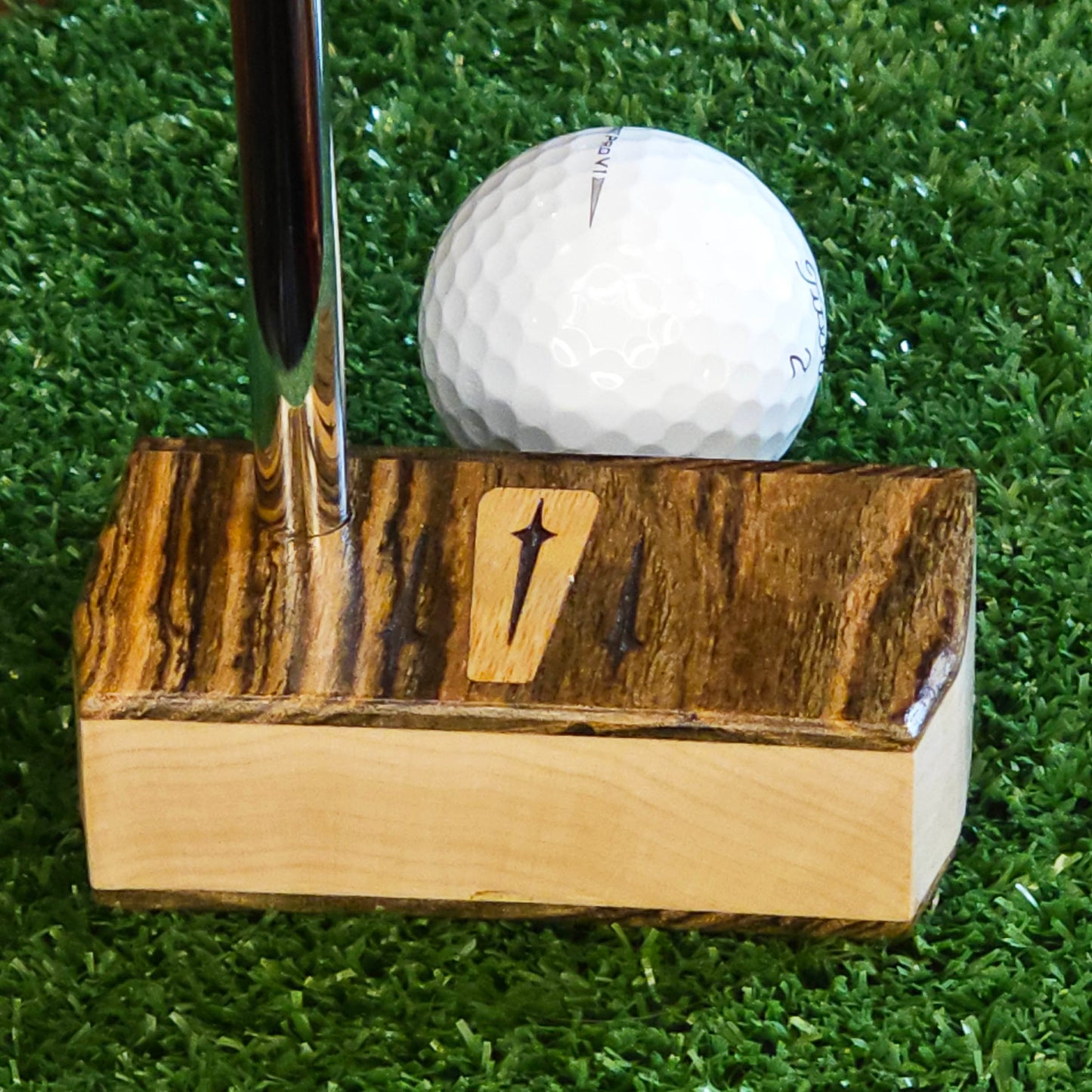 East Indian Rosewood top base and faceplate putter with hard maple body