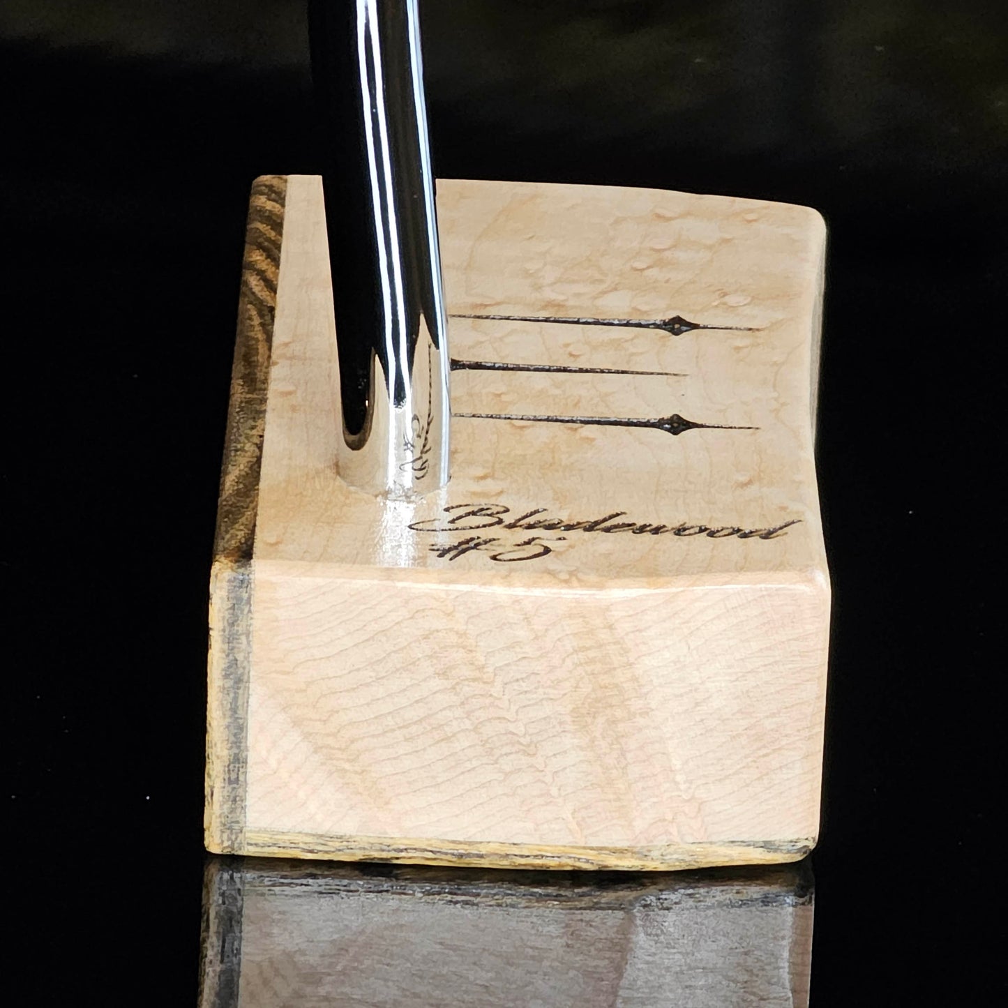 East Indian Rosewood and curly maple bladewood style putter