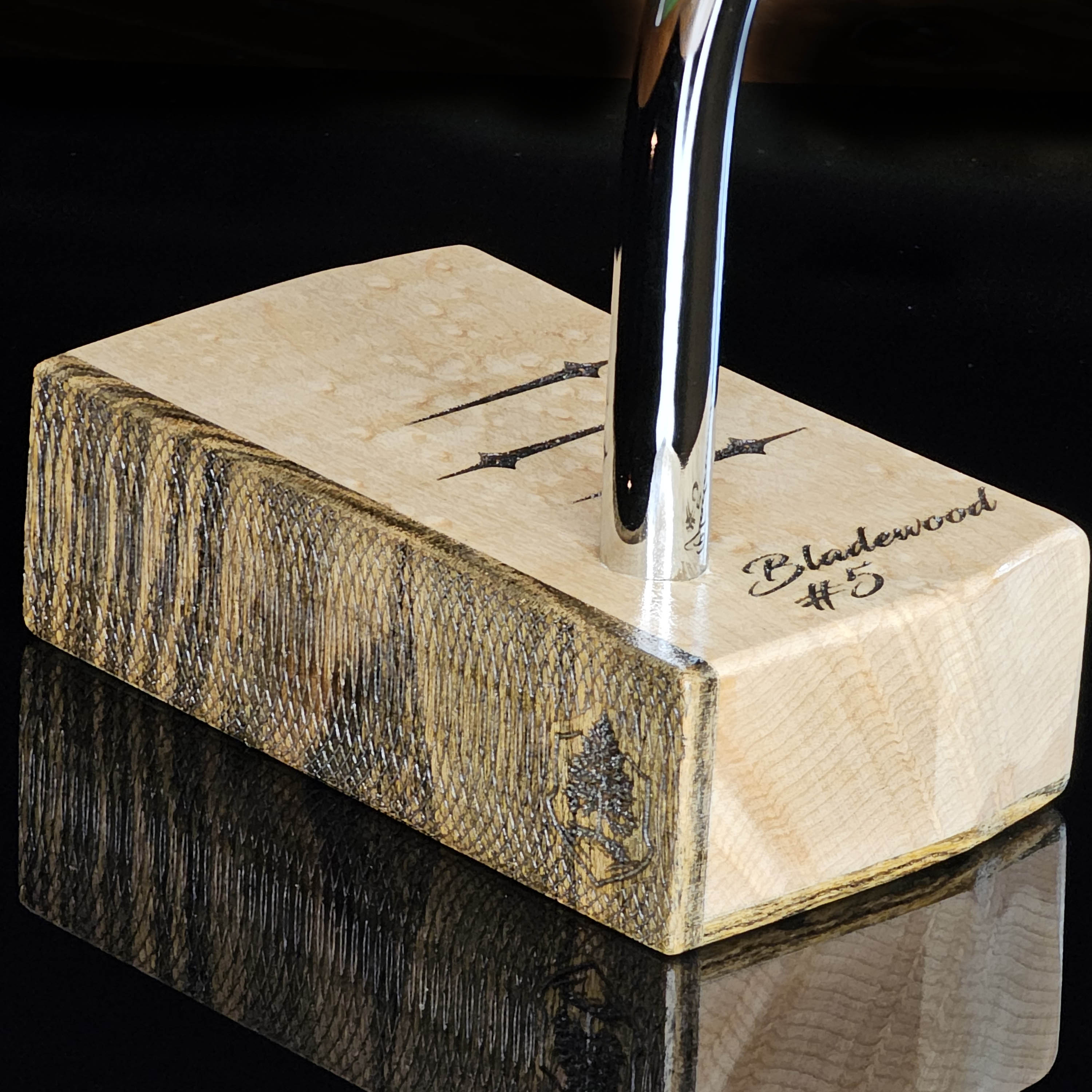 East Indian Rosewood and curly maple bladewood style putter