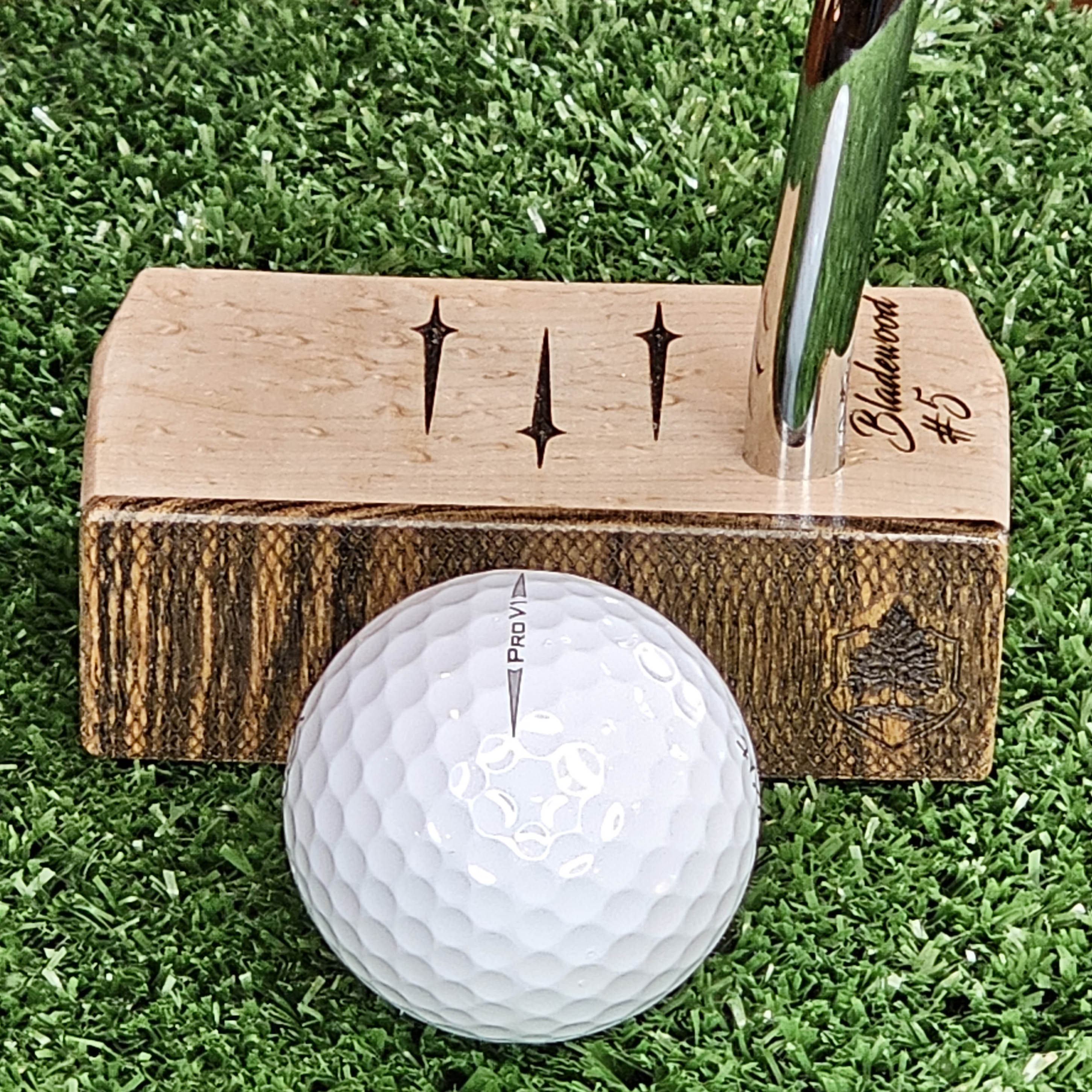 East Indian Rosewood and curly maple bladewood style putter